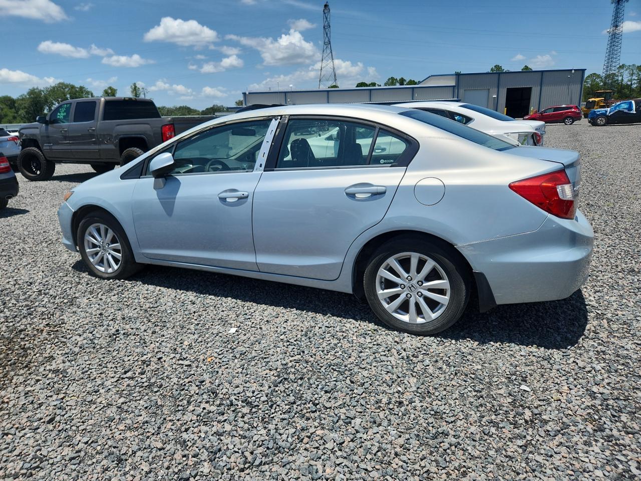2012 Honda Civic Ex Синий vin: 19XFB2F88CE031151
