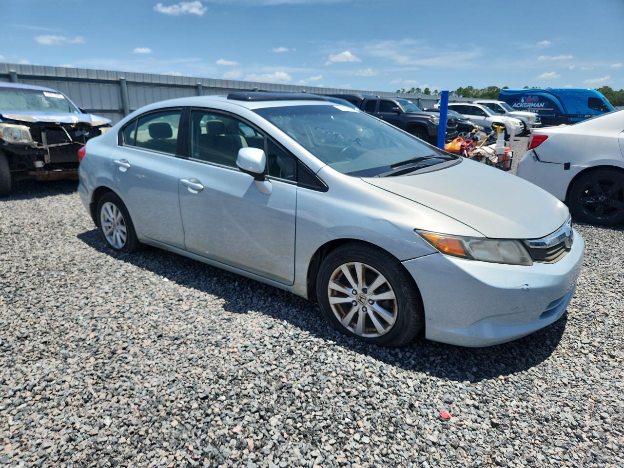 2012 Honda Civic Ex Синий vin: 19XFB2F88CE031151