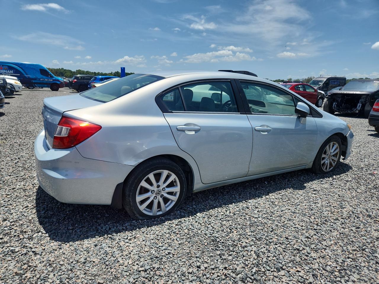 2012 Honda Civic Ex Синий vin: 19XFB2F88CE031151