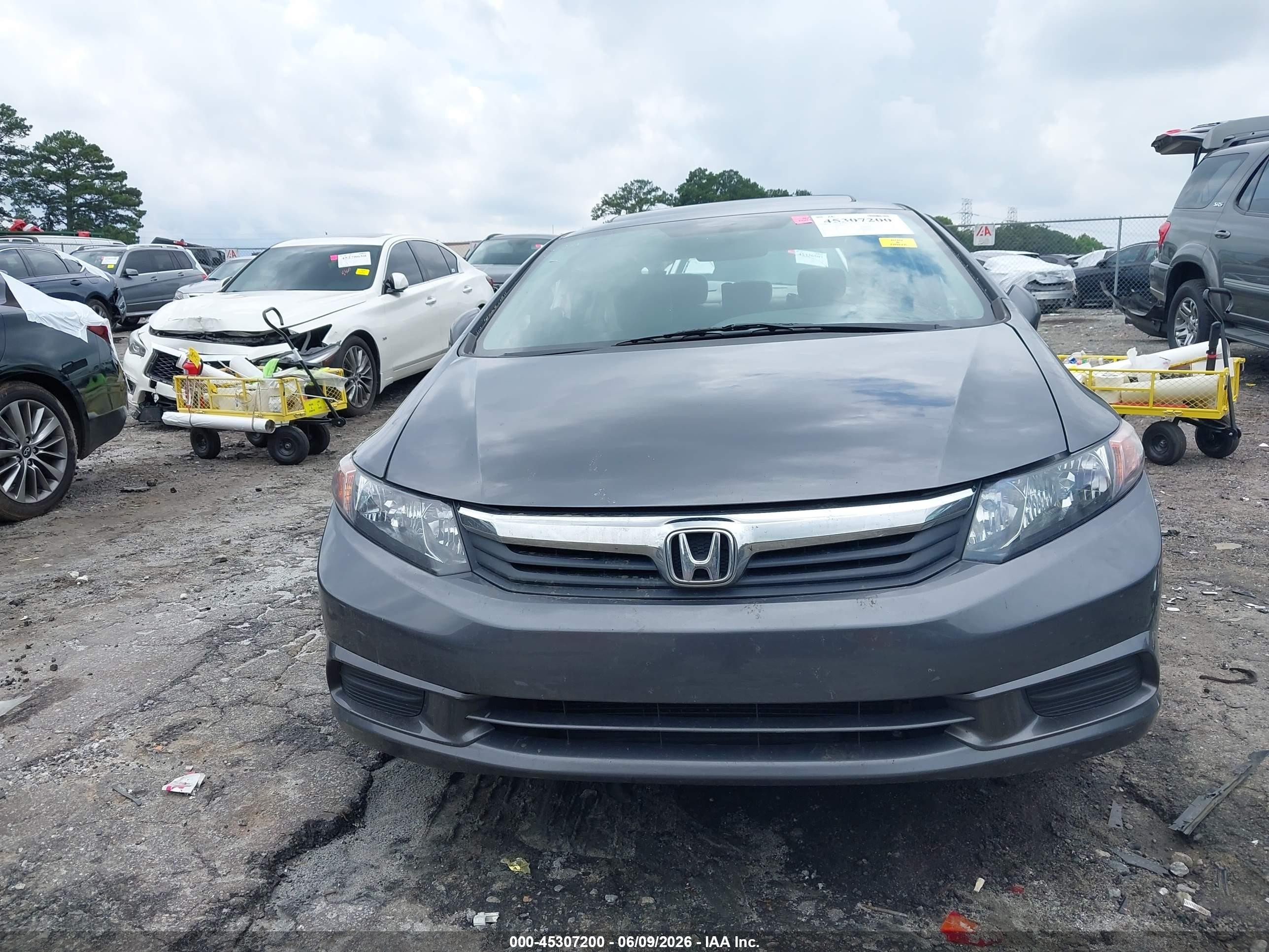 2012 Honda Civic Ex Silver vin: 19XFB2F88CE033577