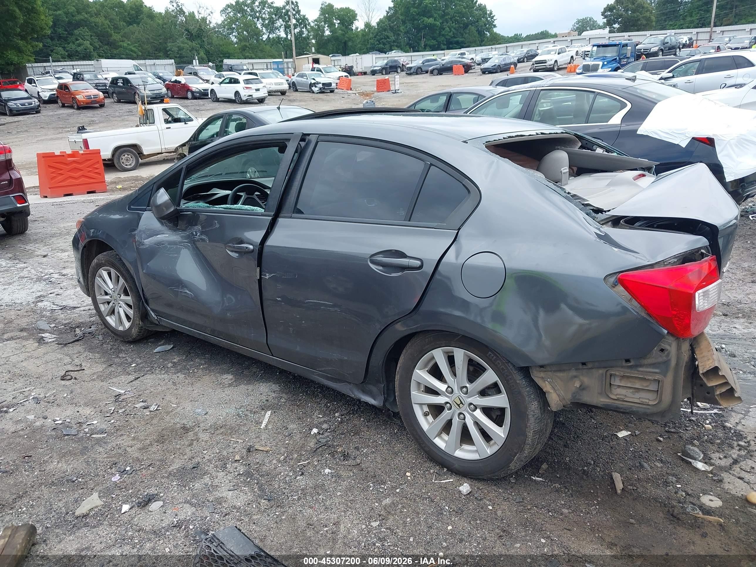 2012 Honda Civic Ex Silver vin: 19XFB2F88CE033577