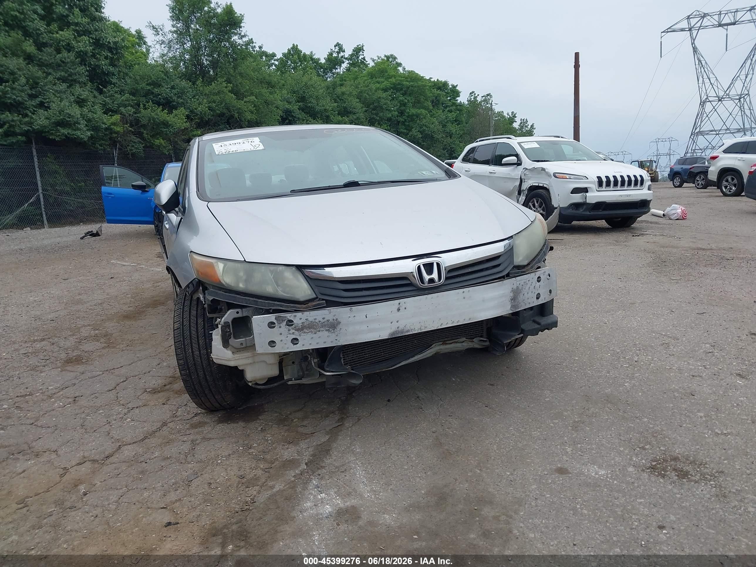2012 Honda Civic Ex Silver vin: 19XFB2F88CE035555