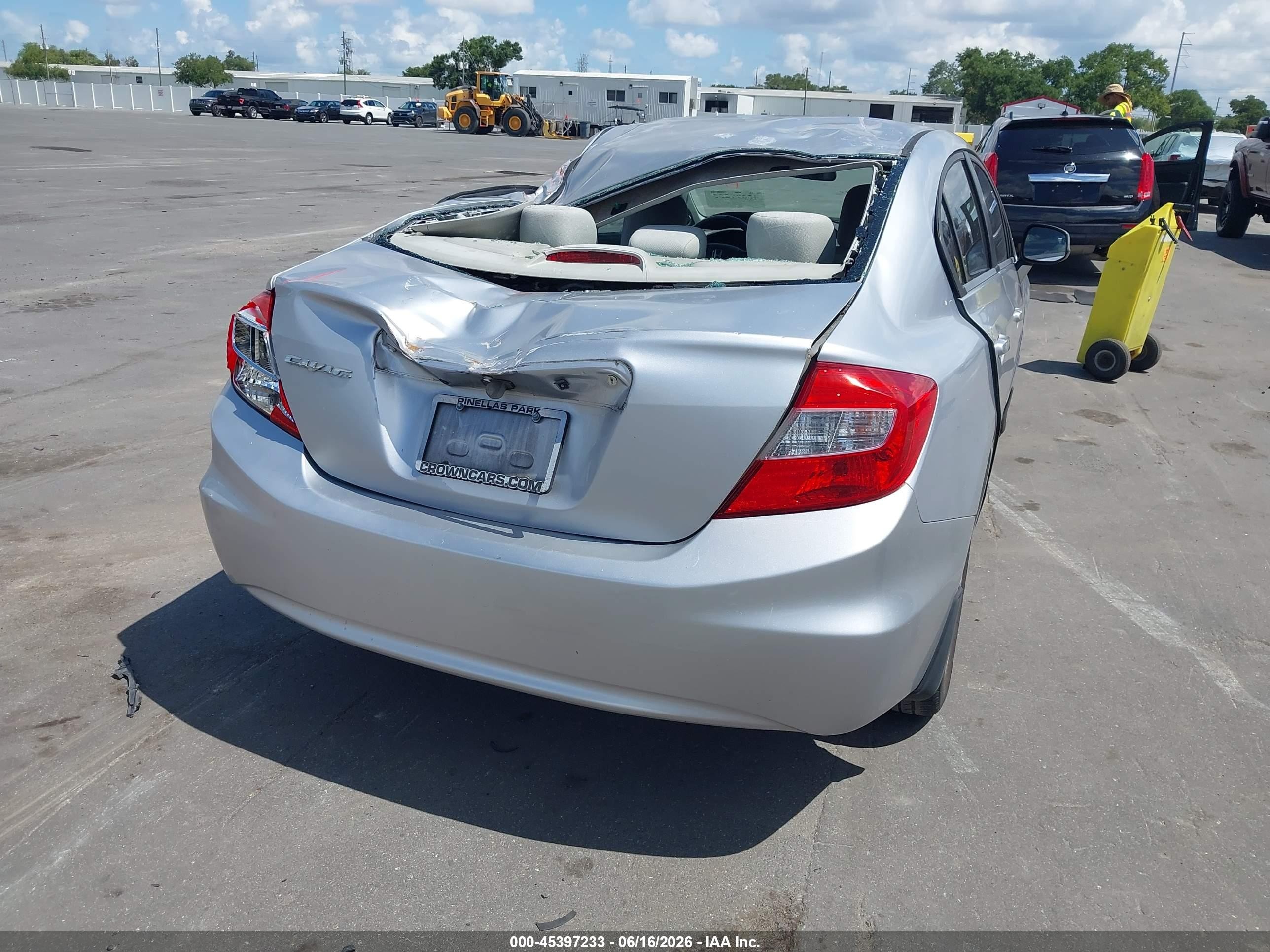 2012 Honda Civic Ex Silver vin: 19XFB2F88CE046524