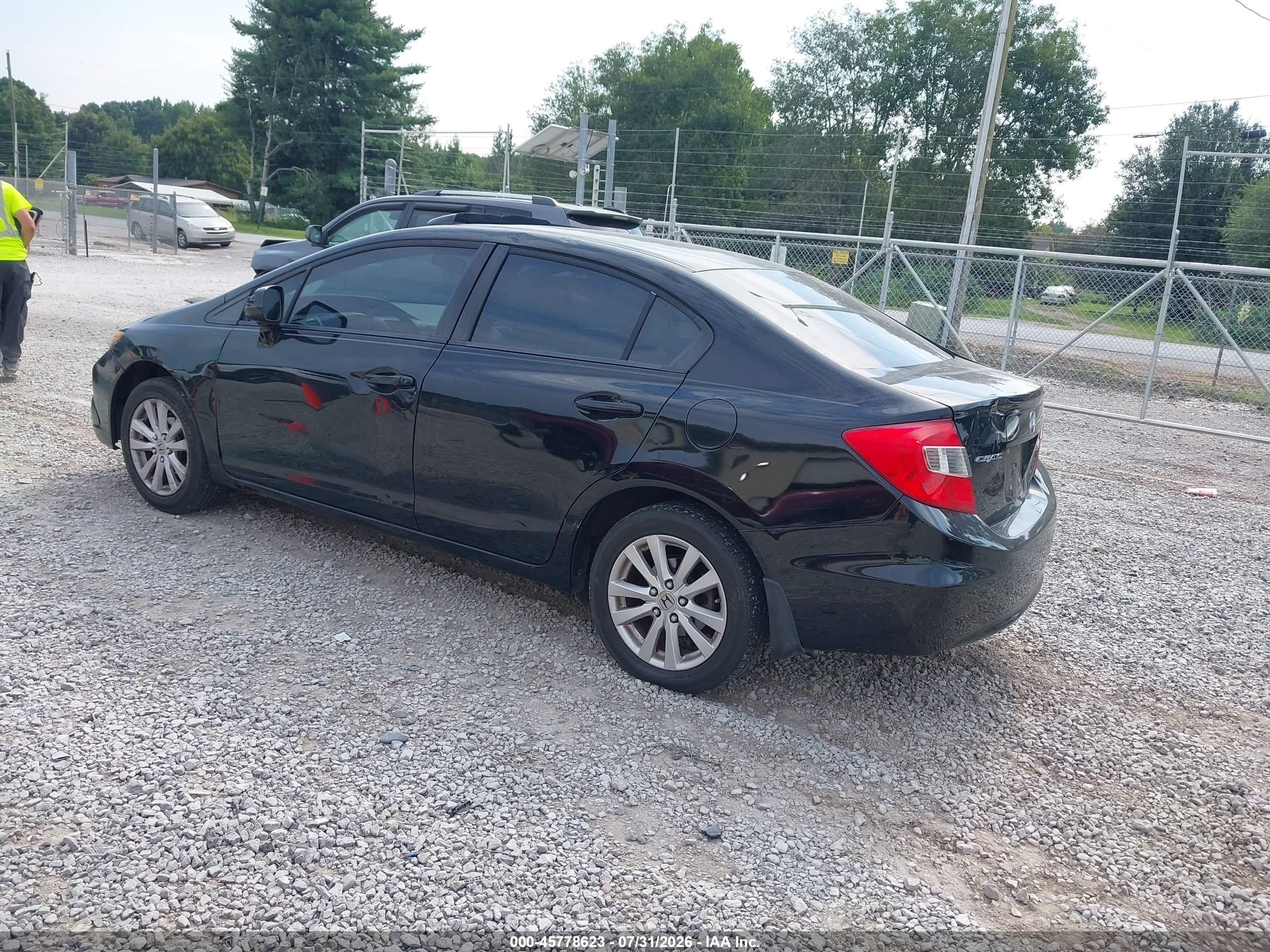 2012 Honda Civic Ex Black vin: 19XFB2F88CE050055