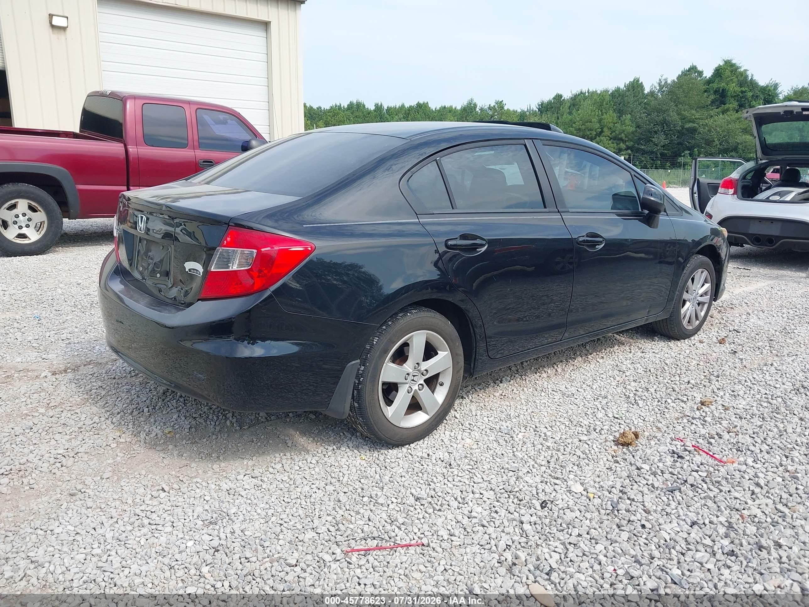 2012 Honda Civic Ex Black vin: 19XFB2F88CE050055