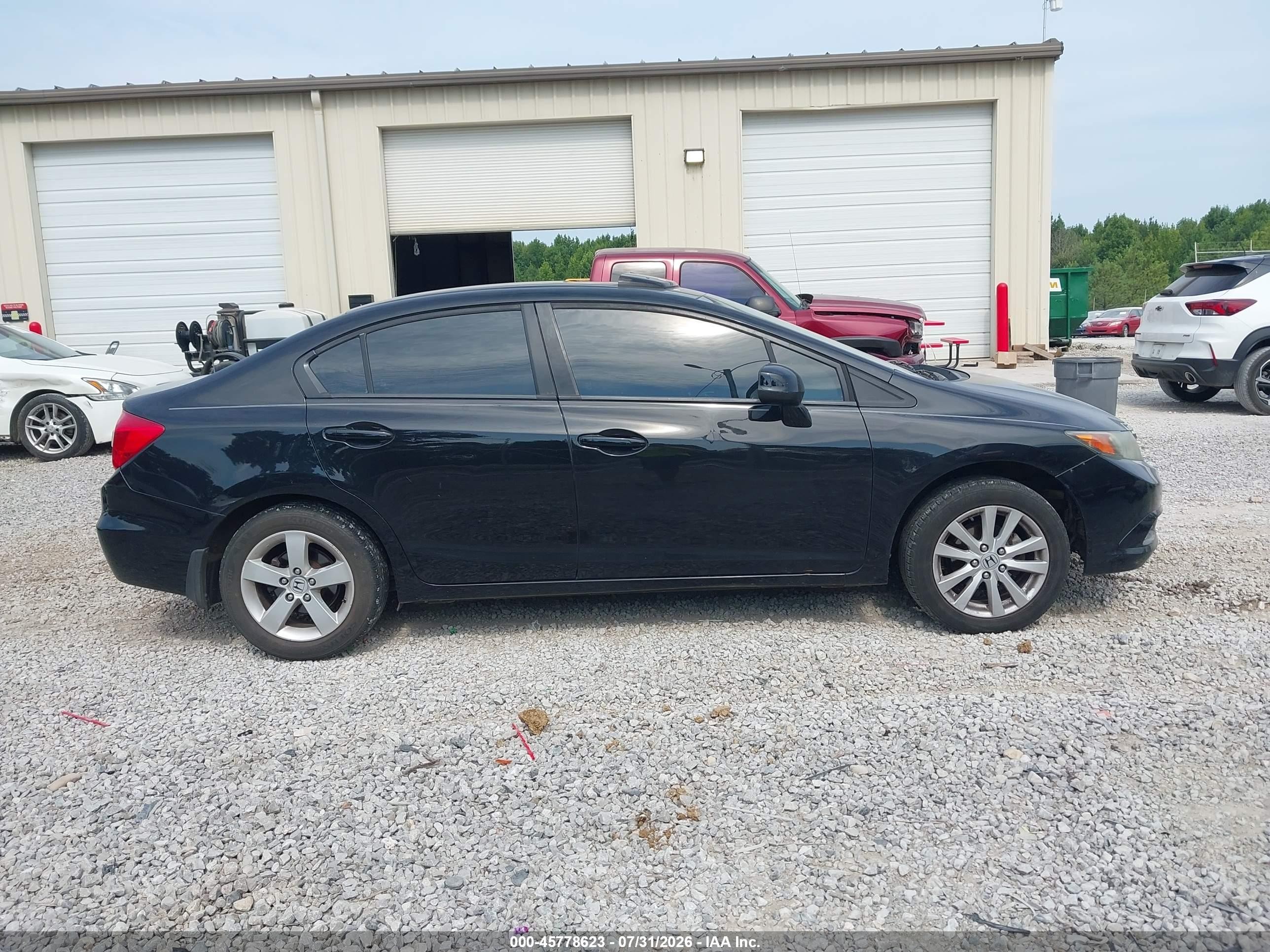 2012 Honda Civic Ex Black vin: 19XFB2F88CE050055