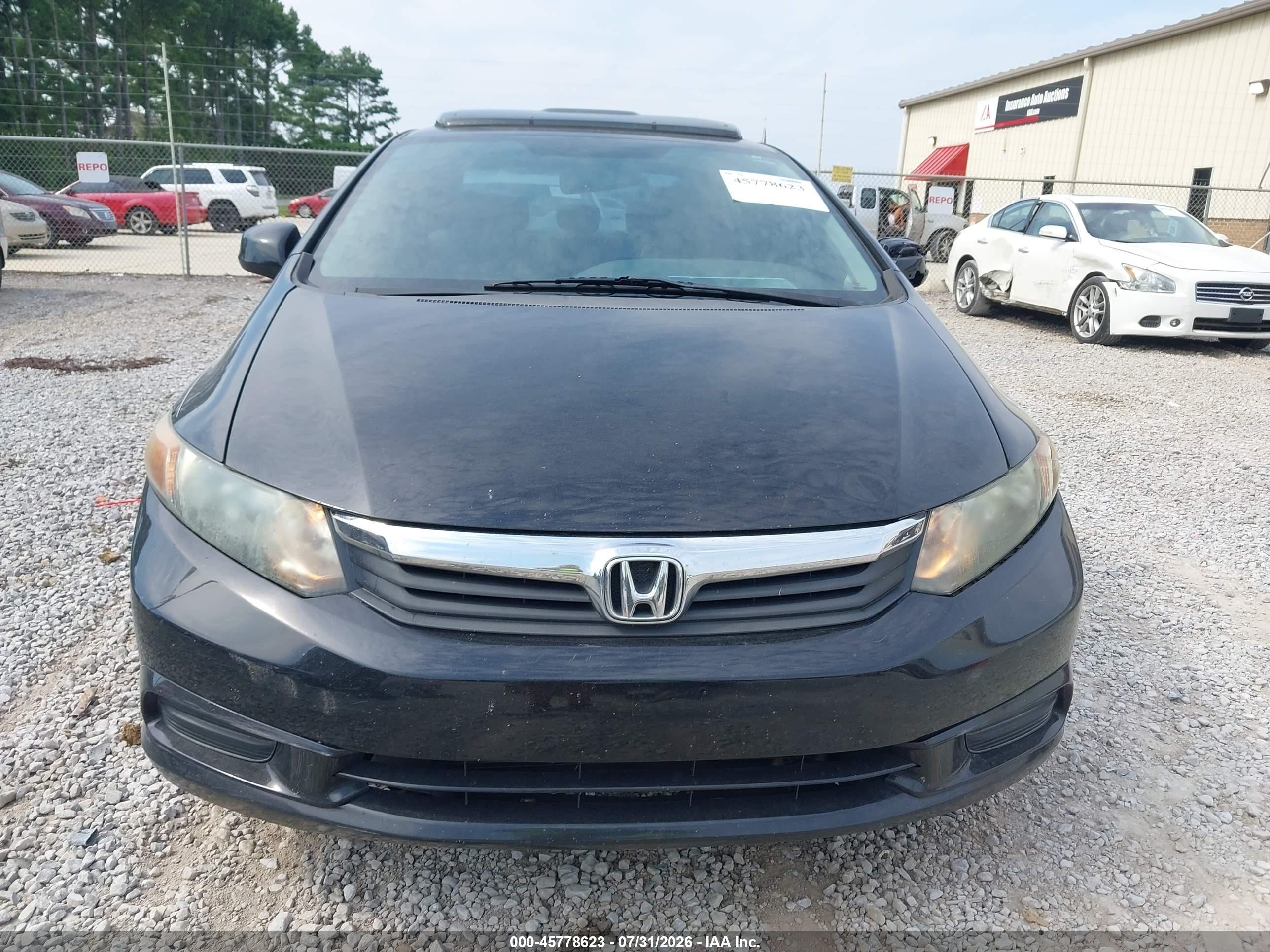 2012 Honda Civic Ex Black vin: 19XFB2F88CE050055