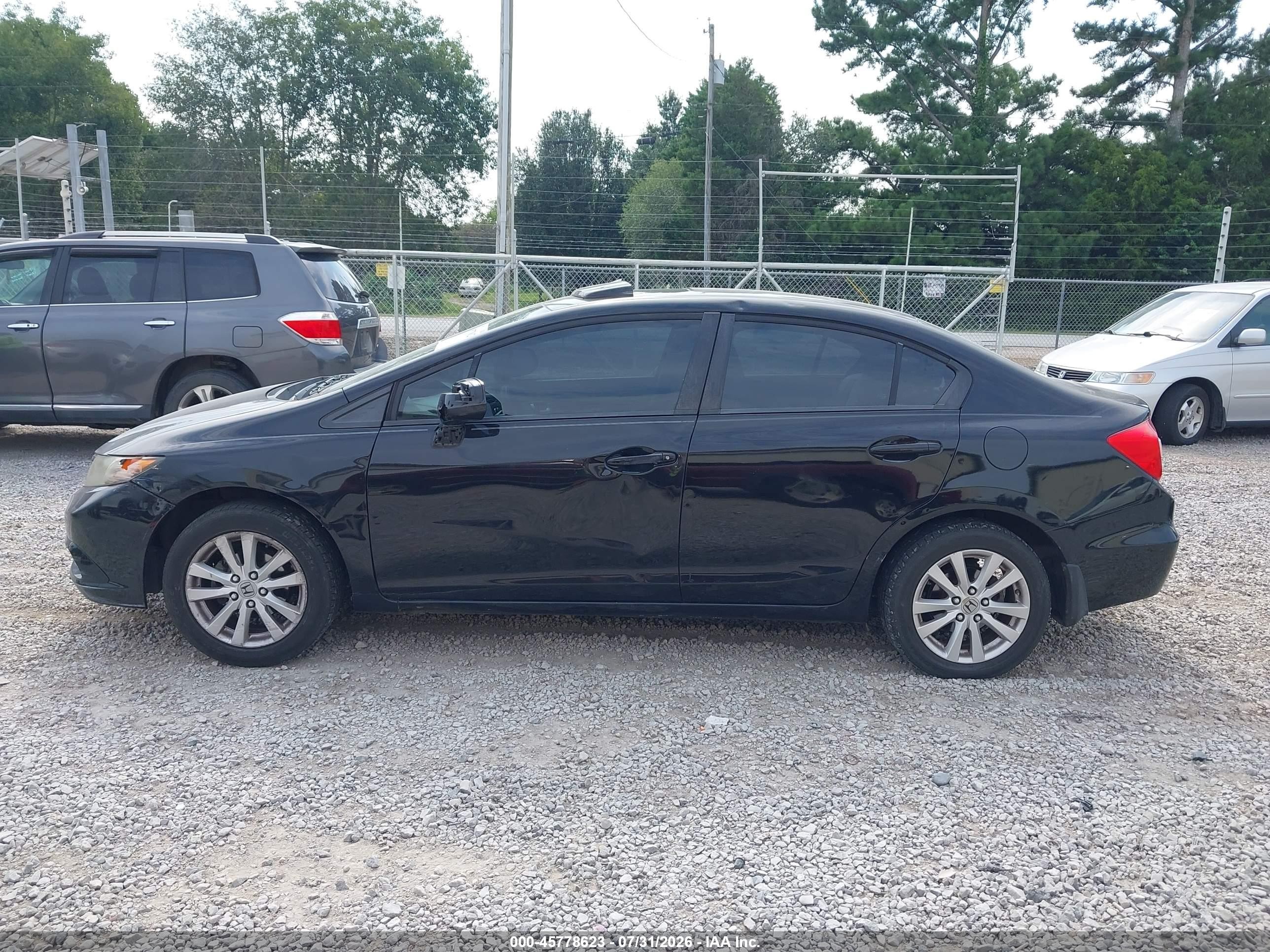 2012 Honda Civic Ex Black vin: 19XFB2F88CE050055