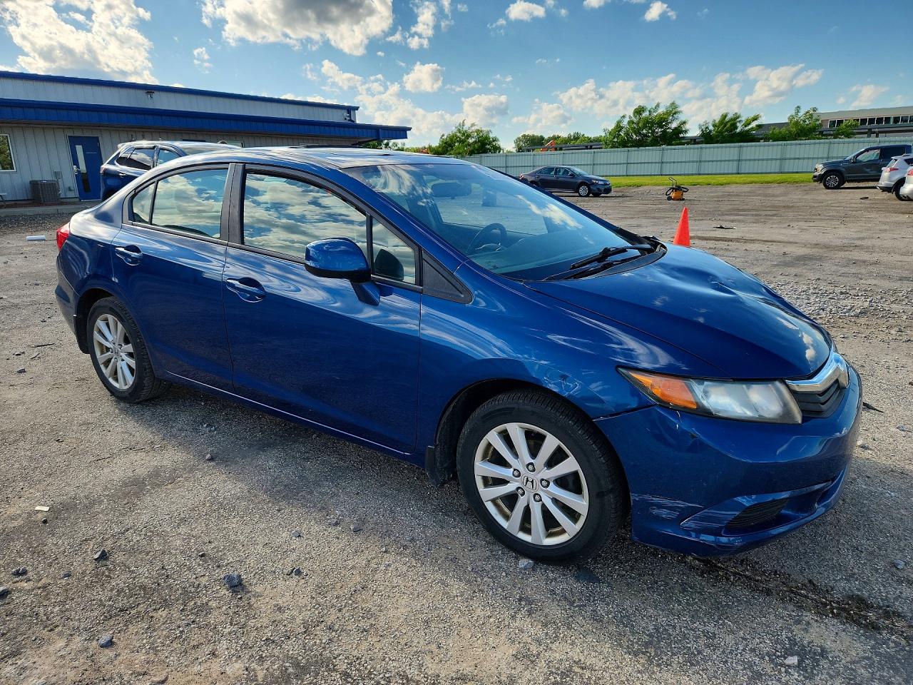 2012 Honda Civic Ex Синий vin: 19XFB2F88CE082004