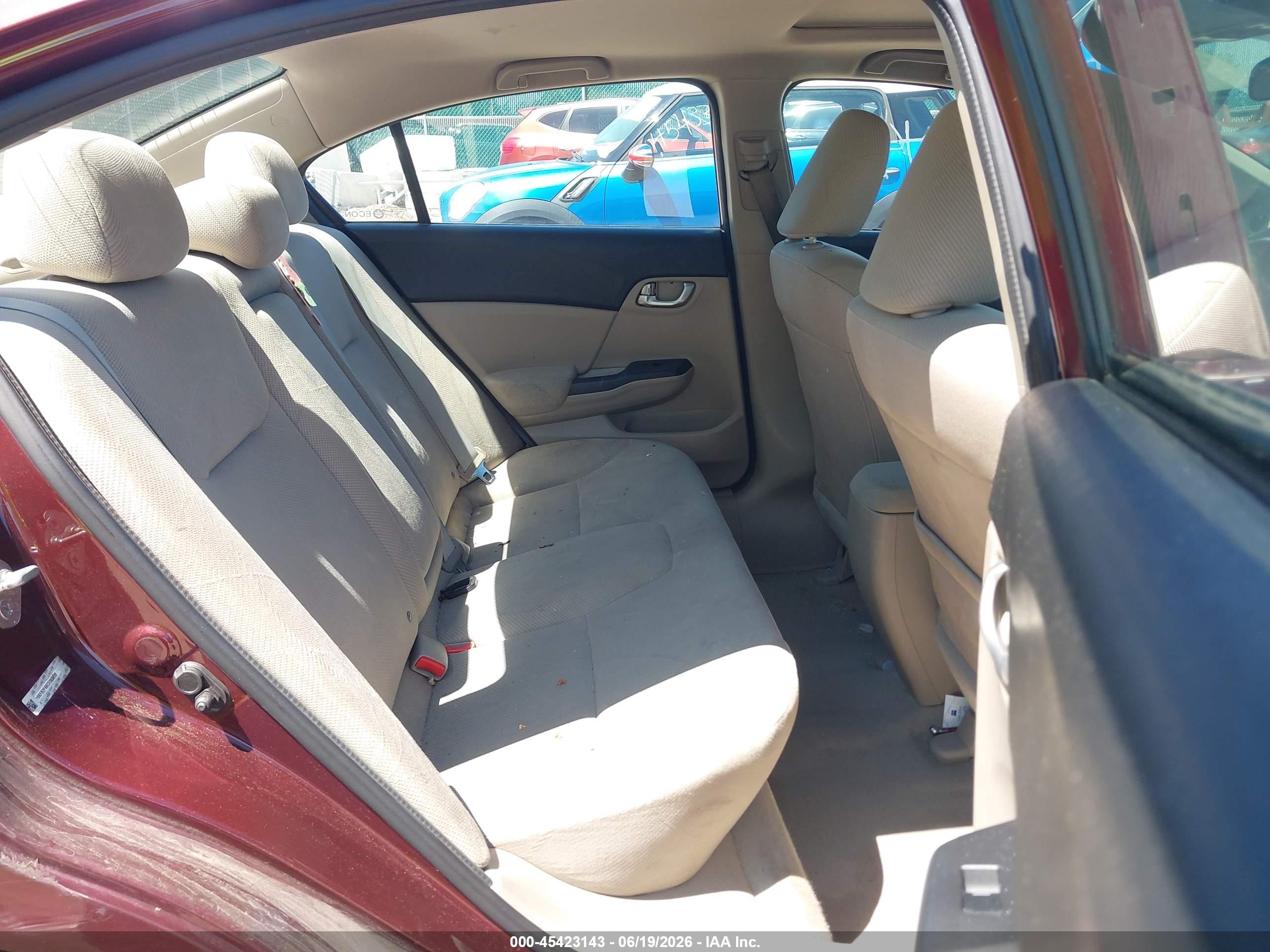 2012 Honda Civic Ex Burgundy vin: 19XFB2F88CE085839