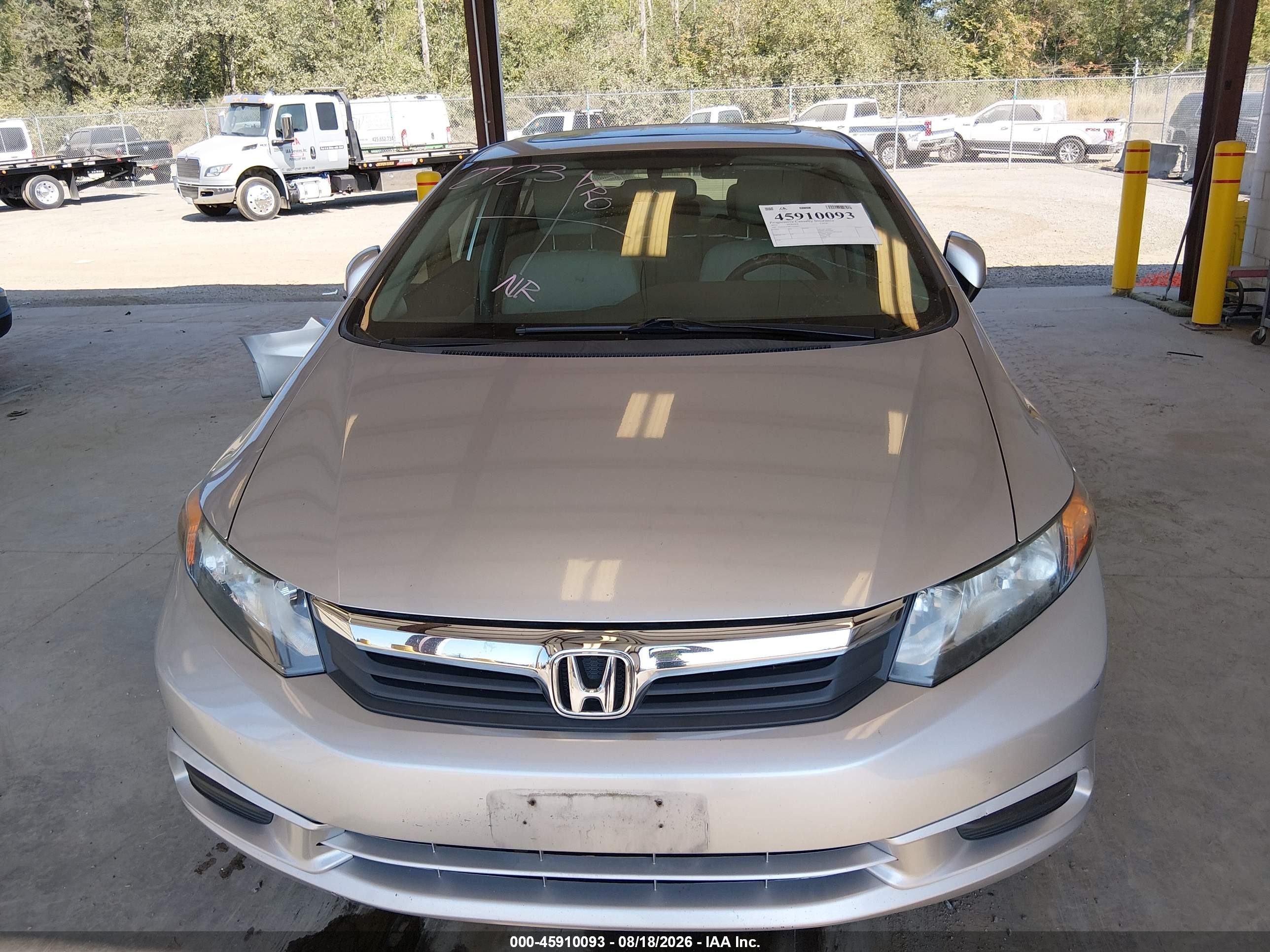2012 Honda Civic Ex Silver vin: 19XFB2F88CE104471