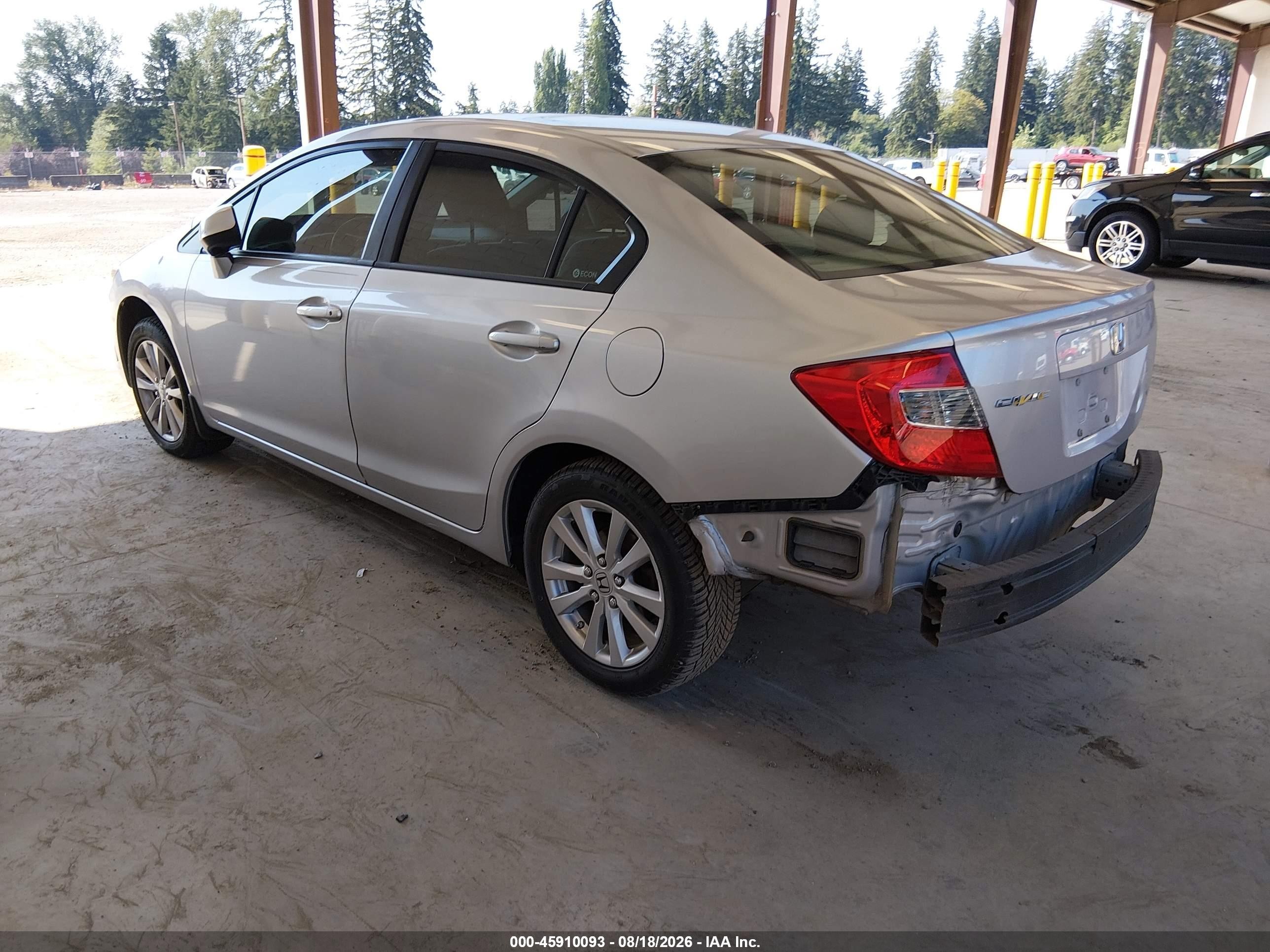 2012 Honda Civic Ex Silver vin: 19XFB2F88CE104471