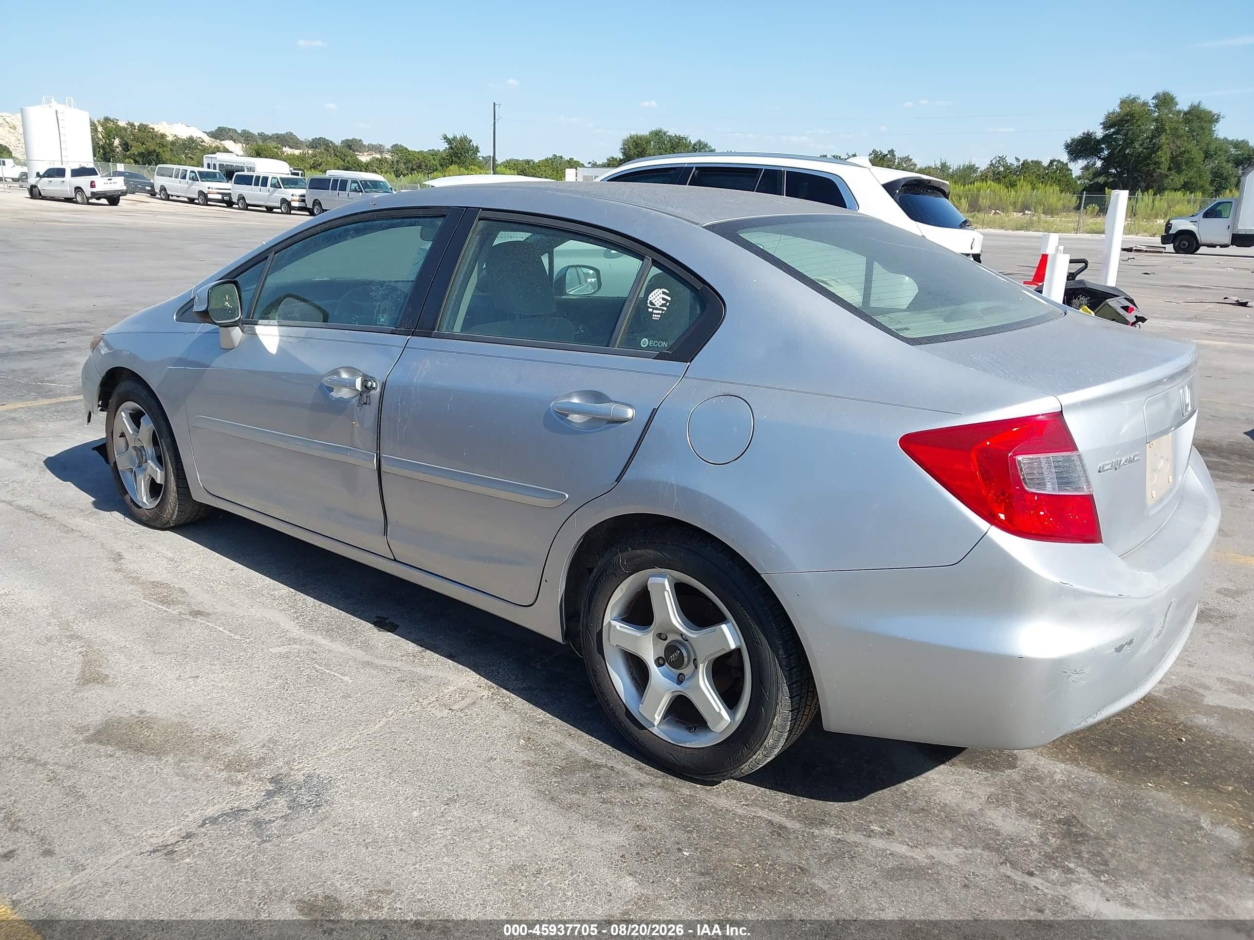 2012 Honda Civic Ex Silver vin: 19XFB2F88CE310972