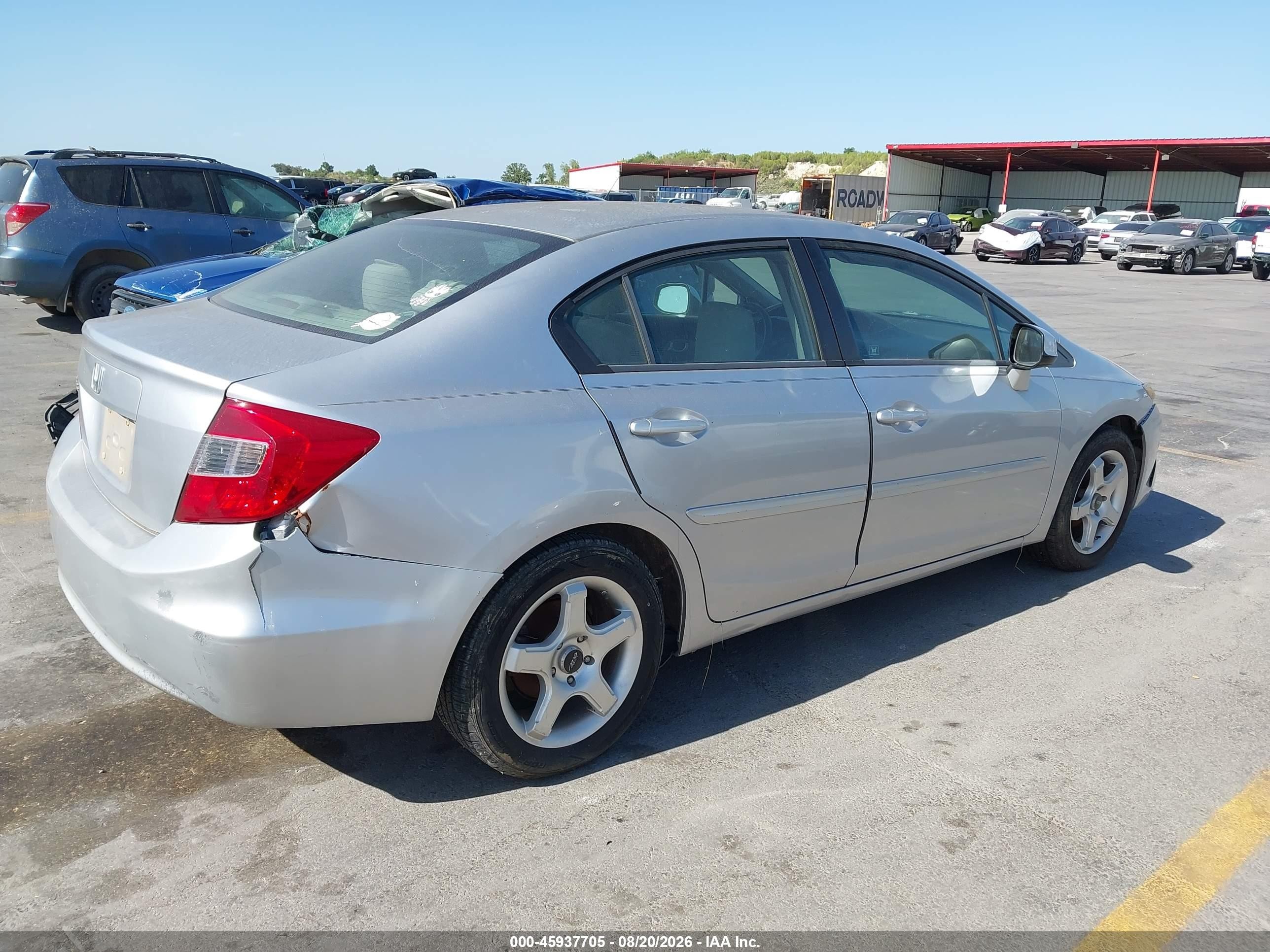 2012 Honda Civic Ex Silver vin: 19XFB2F88CE310972