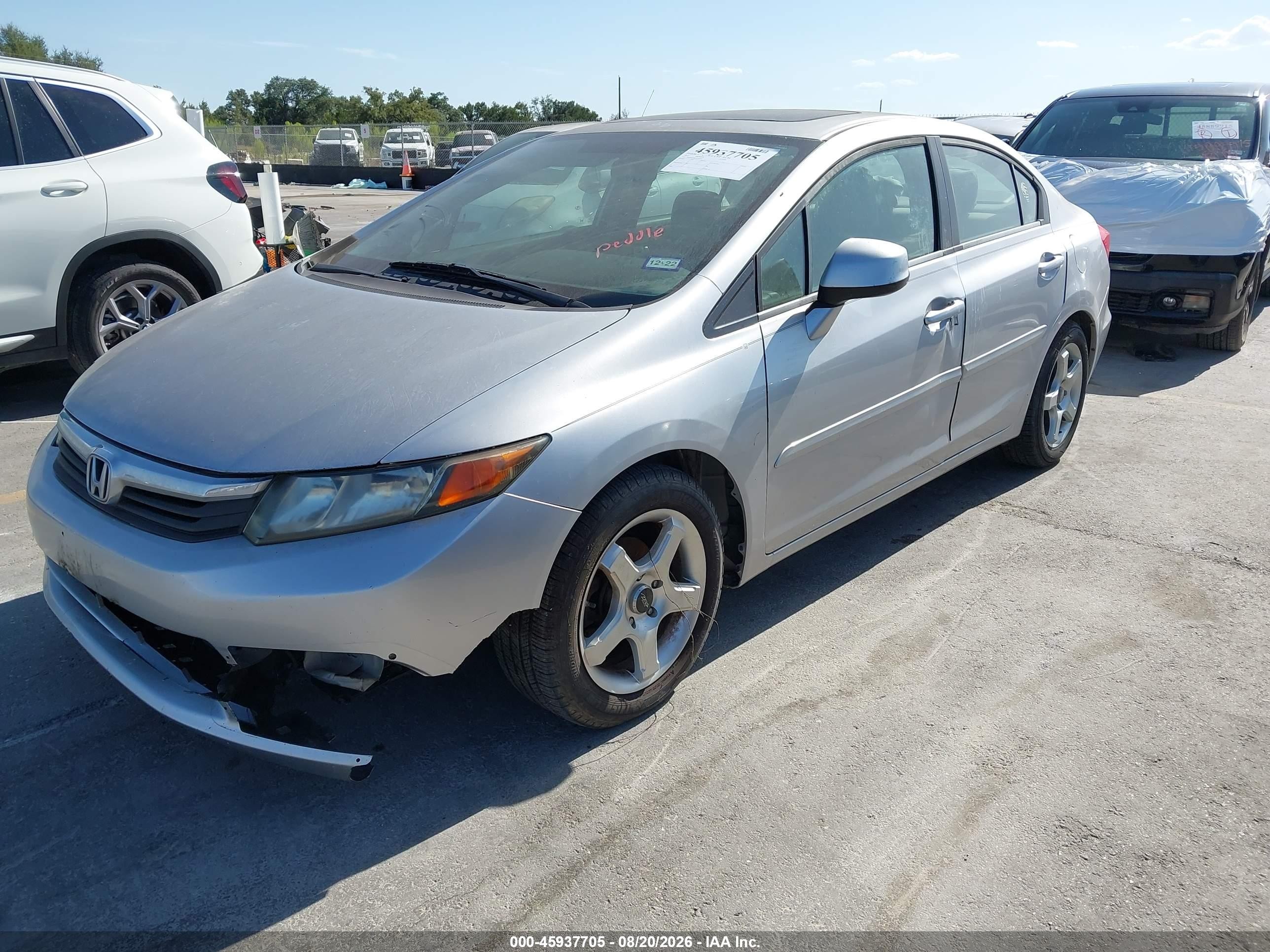 2012 Honda Civic Ex Silver vin: 19XFB2F88CE310972