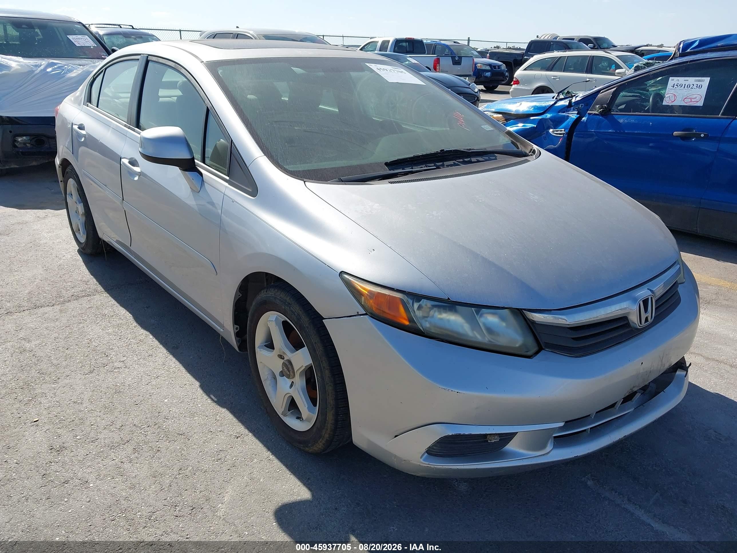 2012 Honda Civic Ex Silver vin: 19XFB2F88CE310972