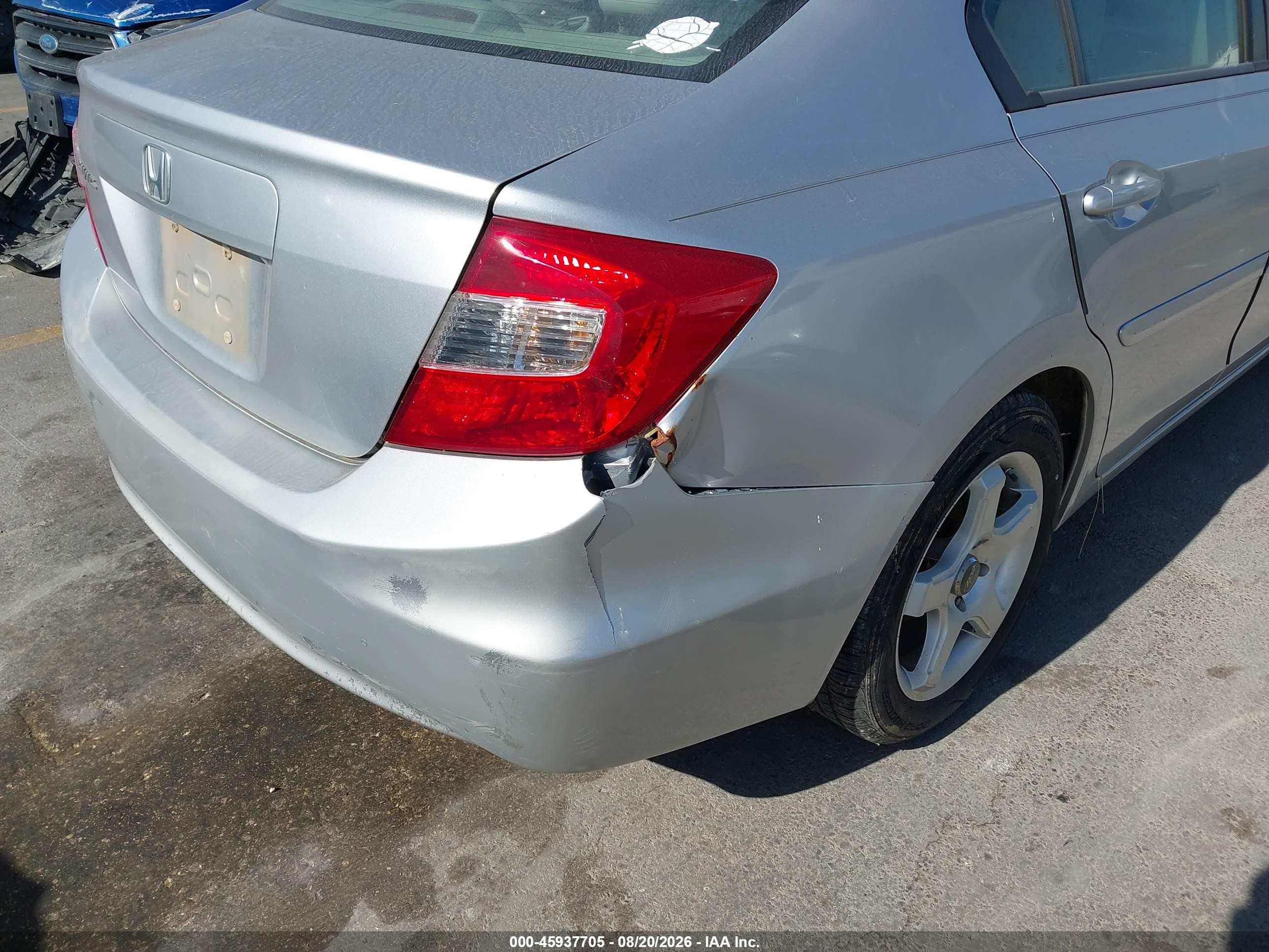 2012 Honda Civic Ex Silver vin: 19XFB2F88CE310972