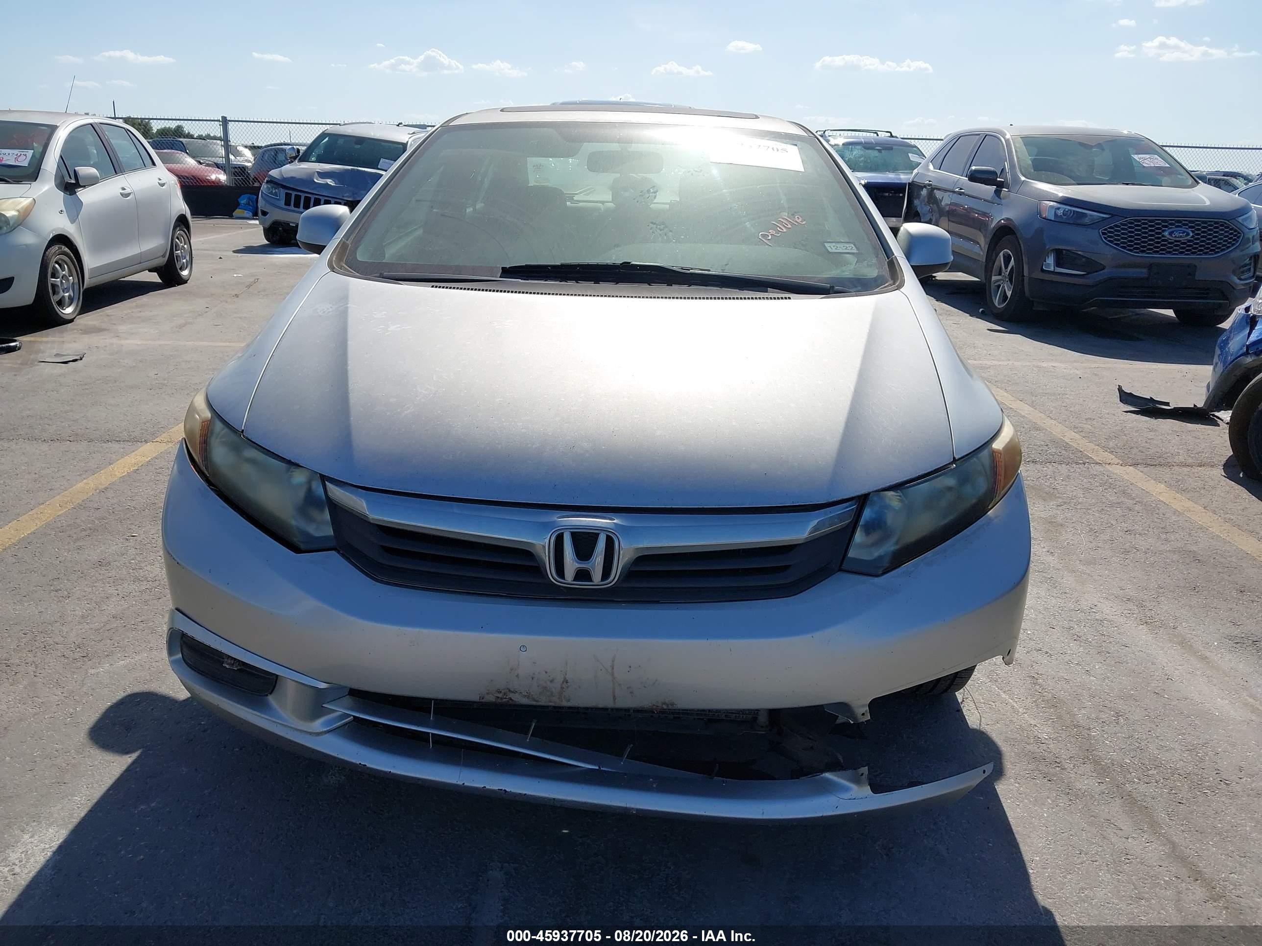 2012 Honda Civic Ex Silver vin: 19XFB2F88CE310972