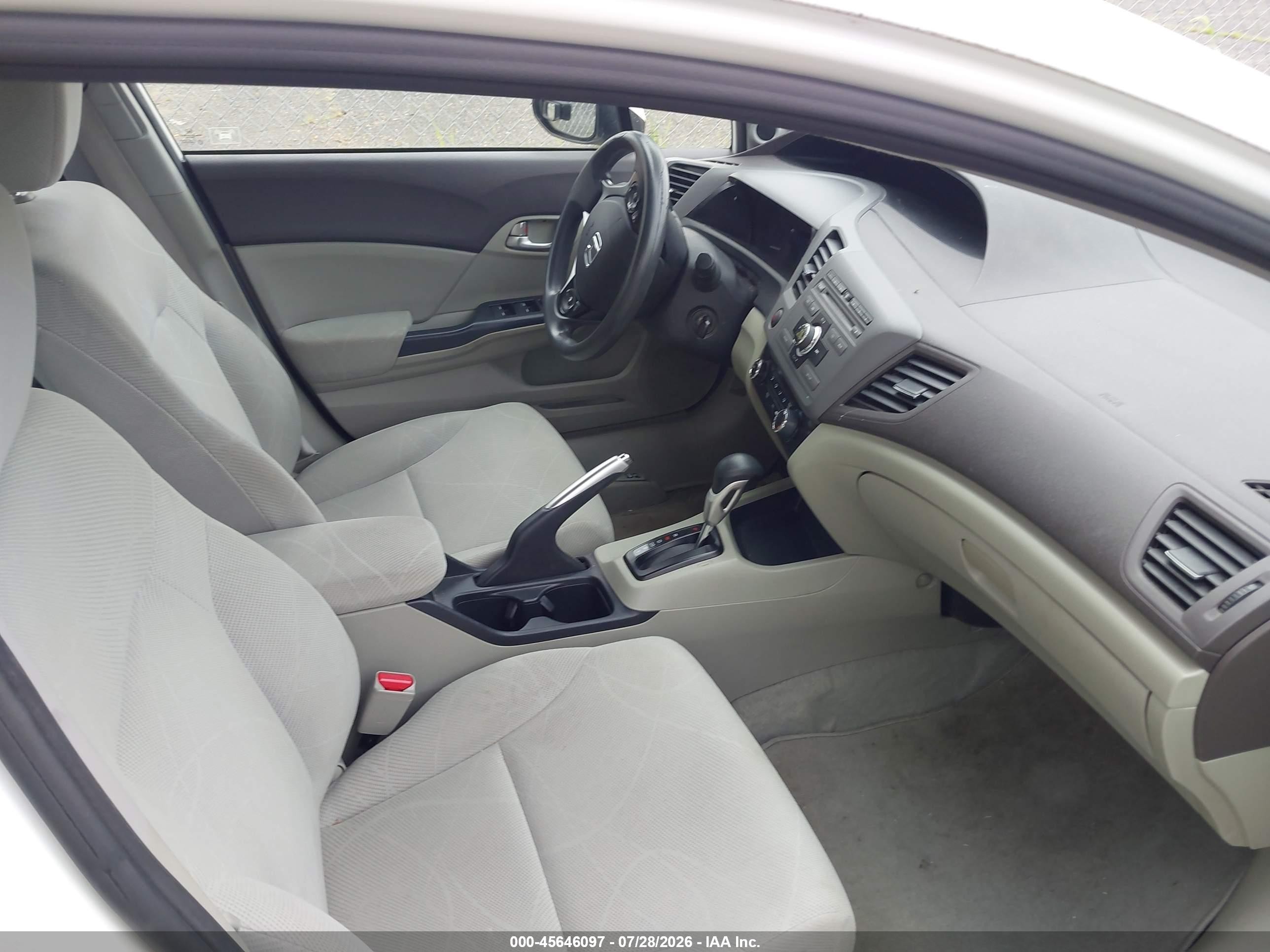 2012 Honda Civic Ex White vin: 19XFB2F88CE316433