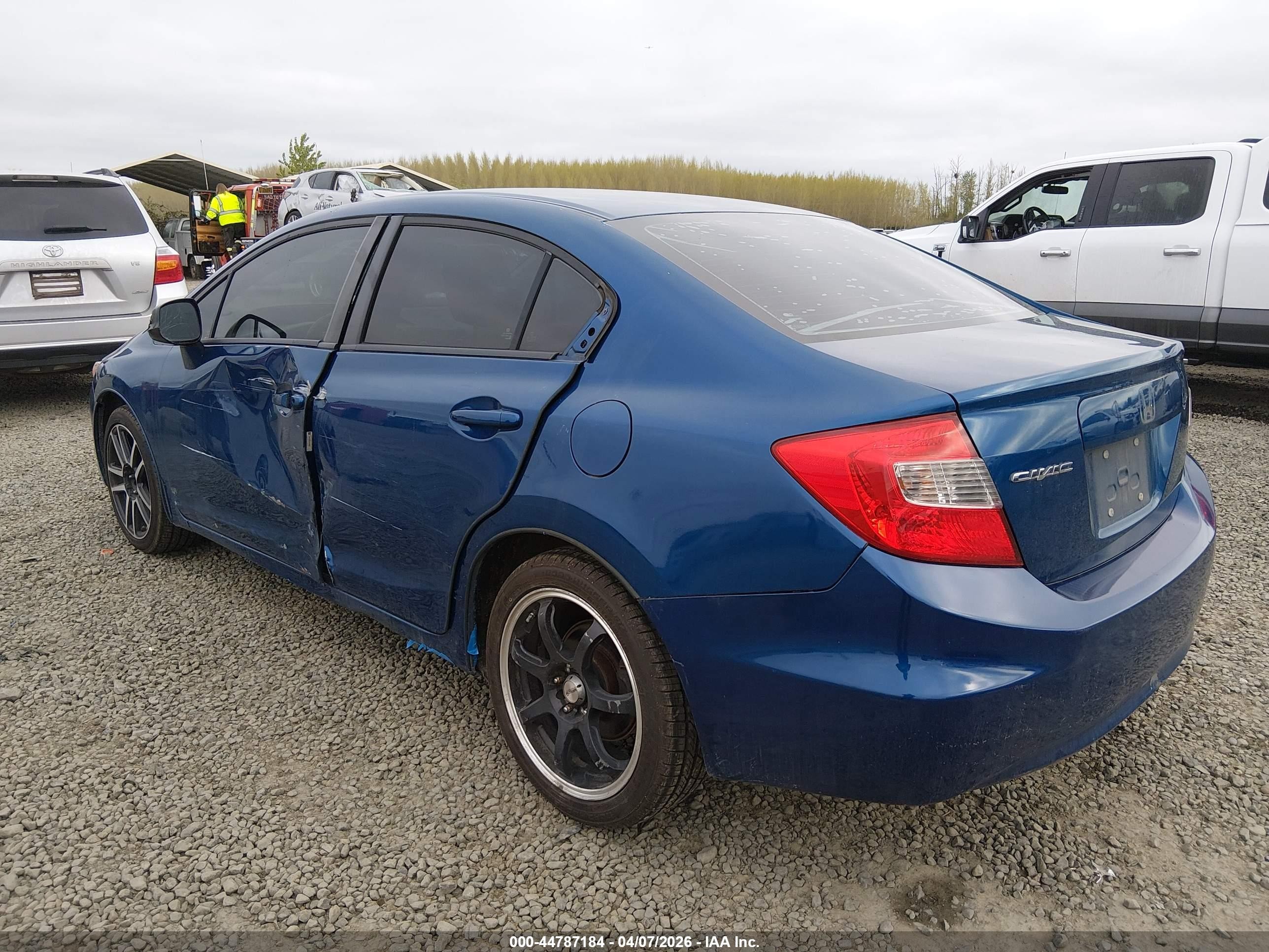 2012 Honda Civic Ex Dark Blue vin: 19XFB2F88CE328095
