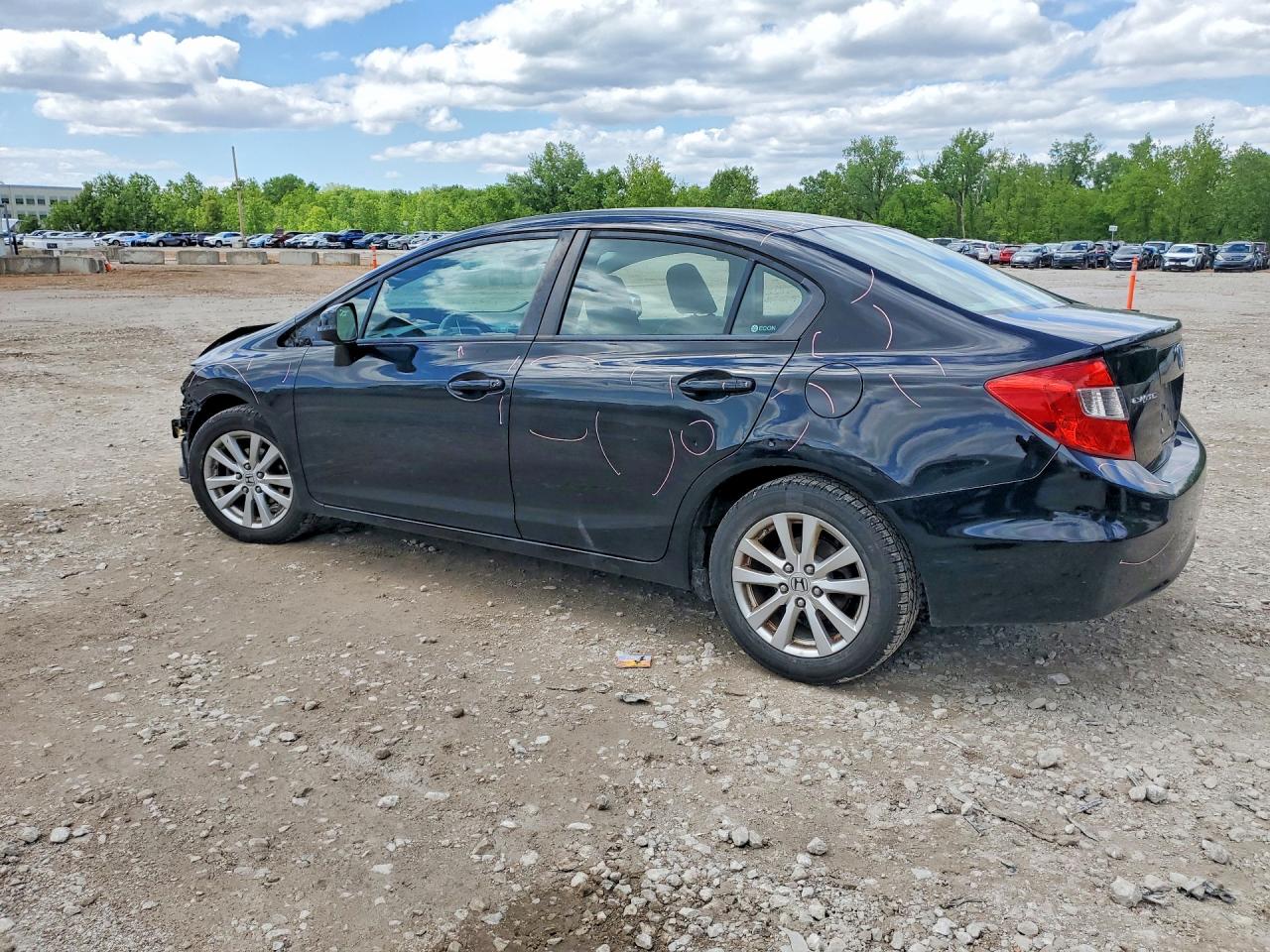 2012 Honda Civic Ex Black vin: 19XFB2F88CE332941