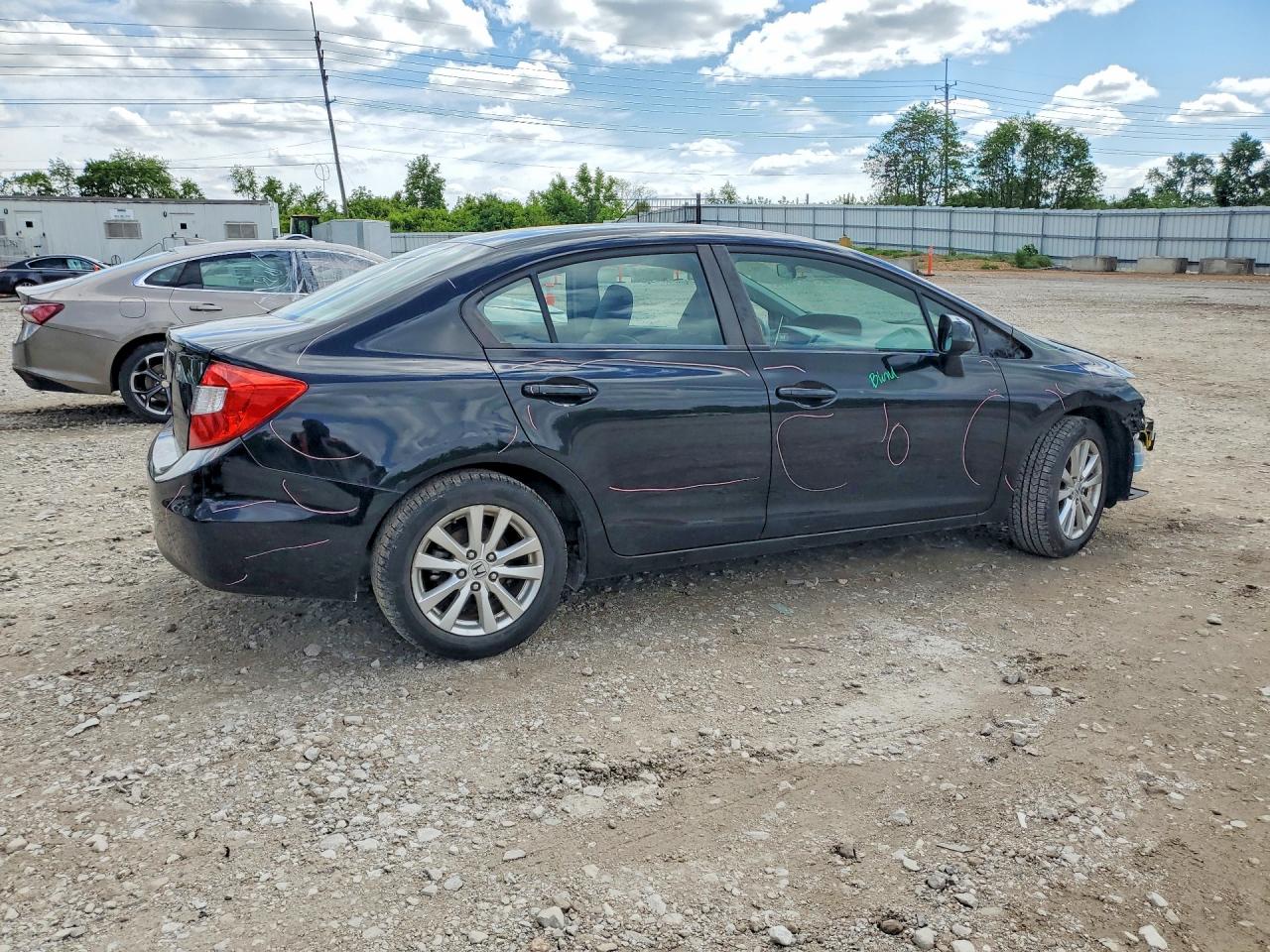 2012 Honda Civic Ex Black vin: 19XFB2F88CE332941