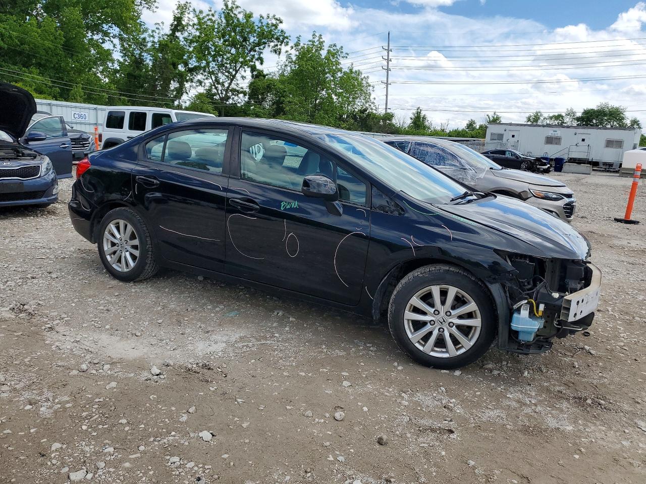 2012 Honda Civic Ex Black vin: 19XFB2F88CE332941