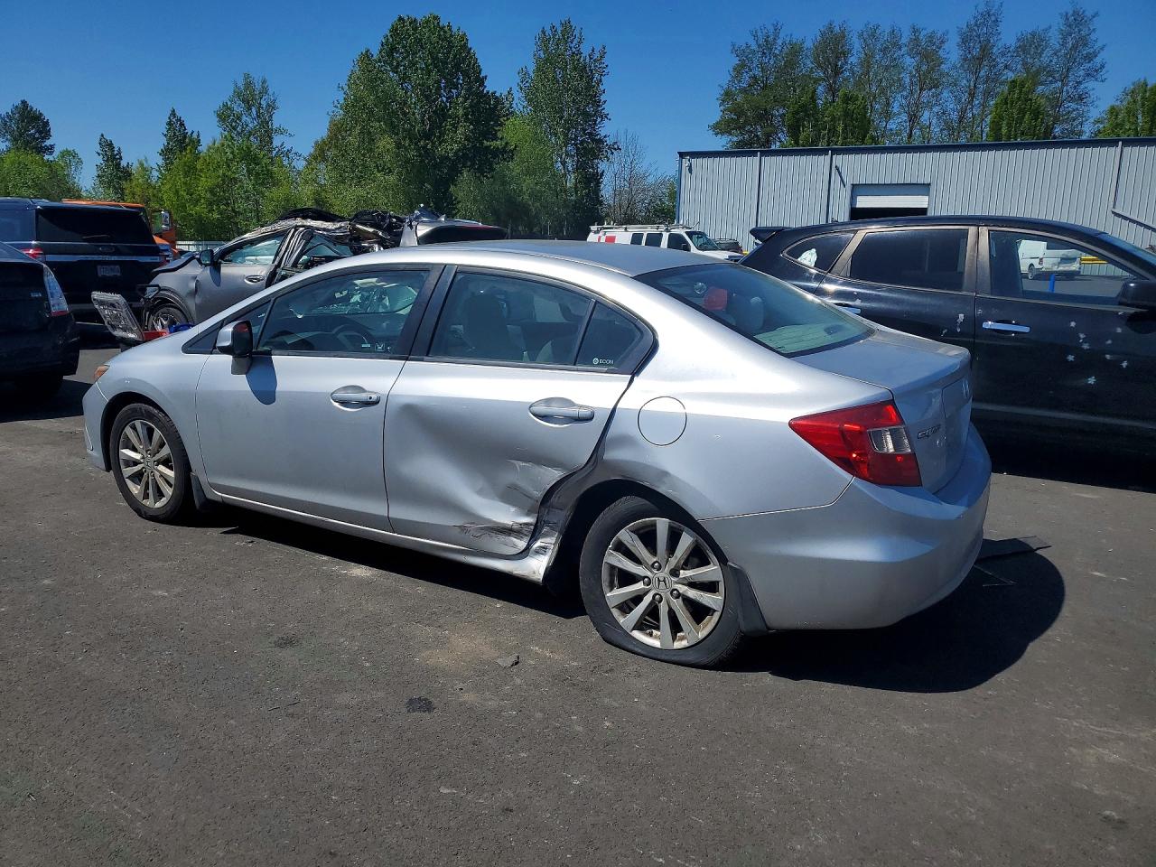 2012 Honda Civic Ex Silver vin: 19XFB2F88CE345365
