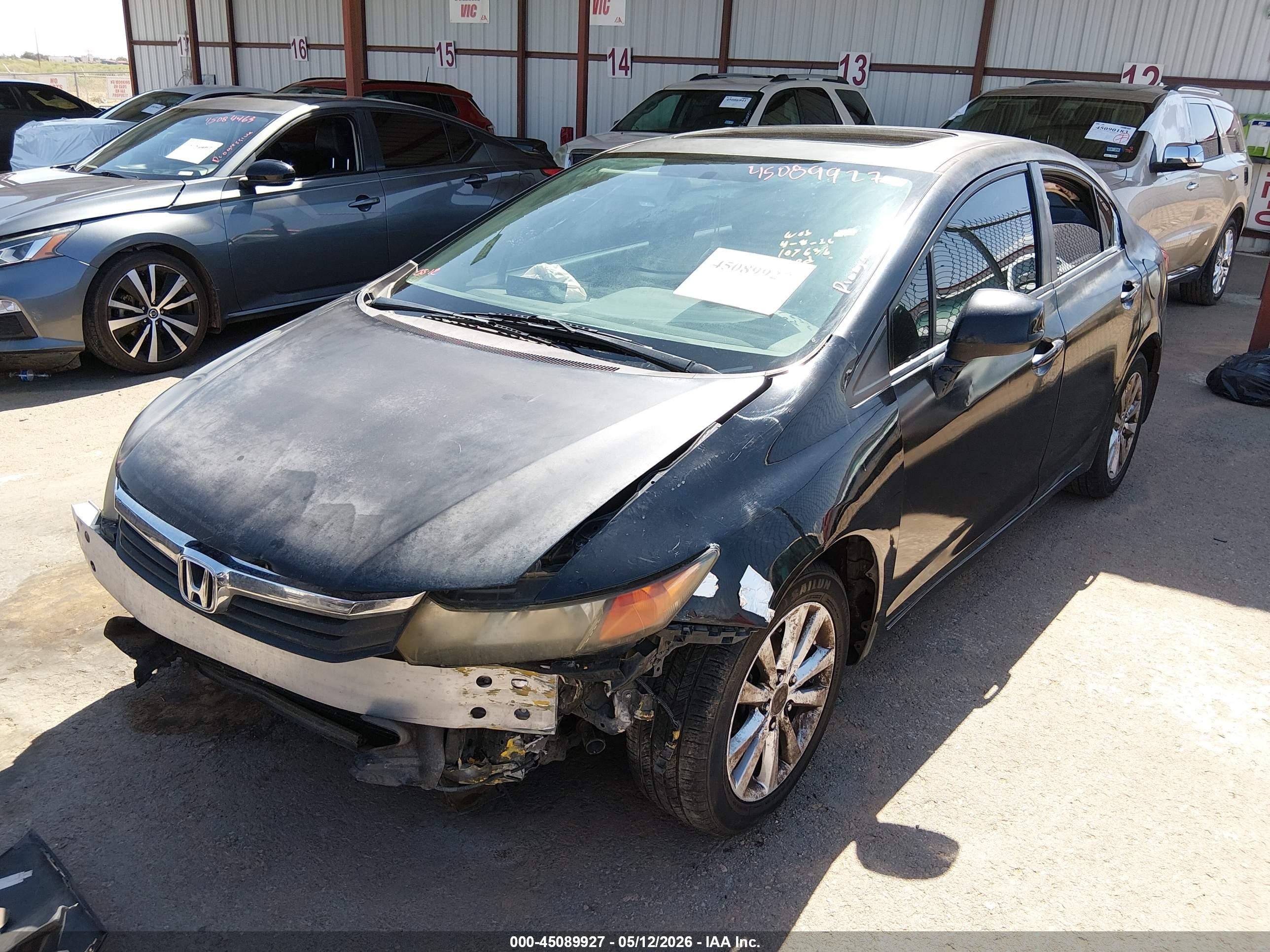 2012 Honda Civic Ex Black vin: 19XFB2F88CE353353