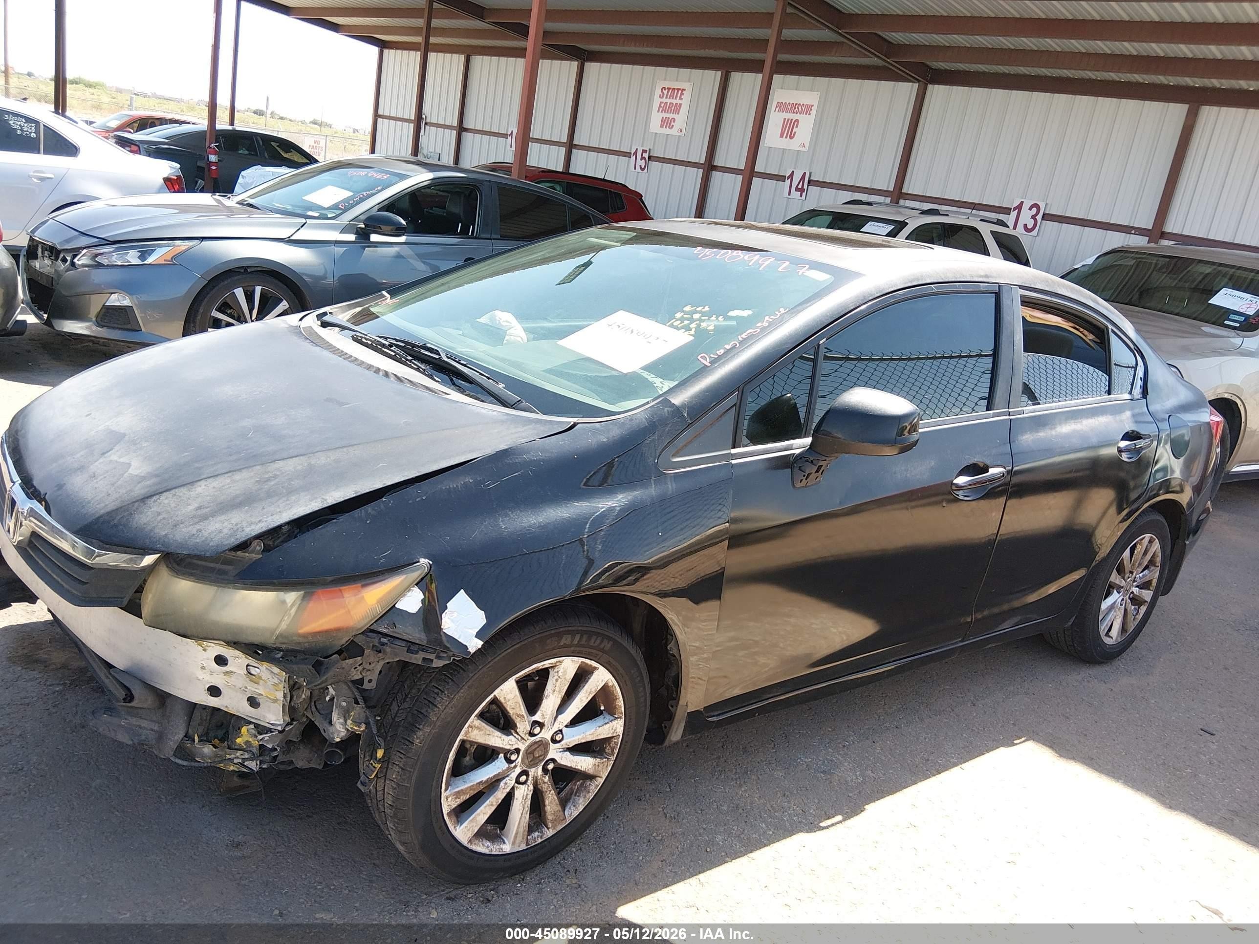 2012 Honda Civic Ex Black vin: 19XFB2F88CE353353