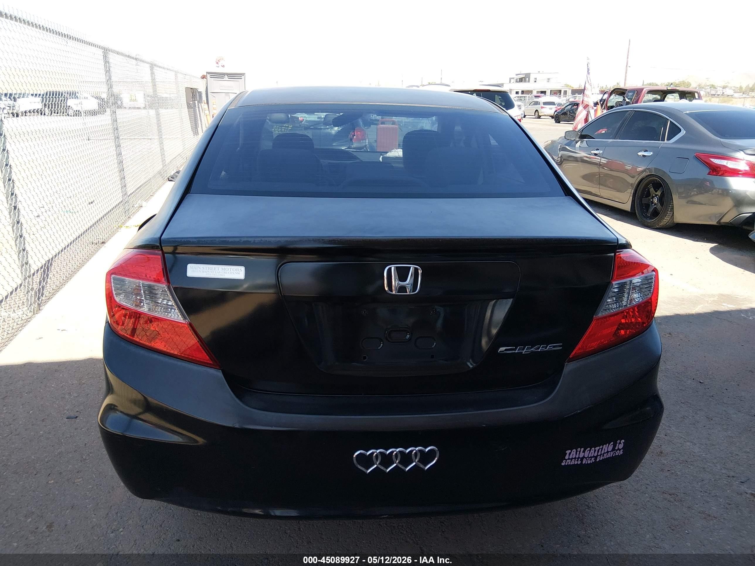 2012 Honda Civic Ex Black vin: 19XFB2F88CE353353
