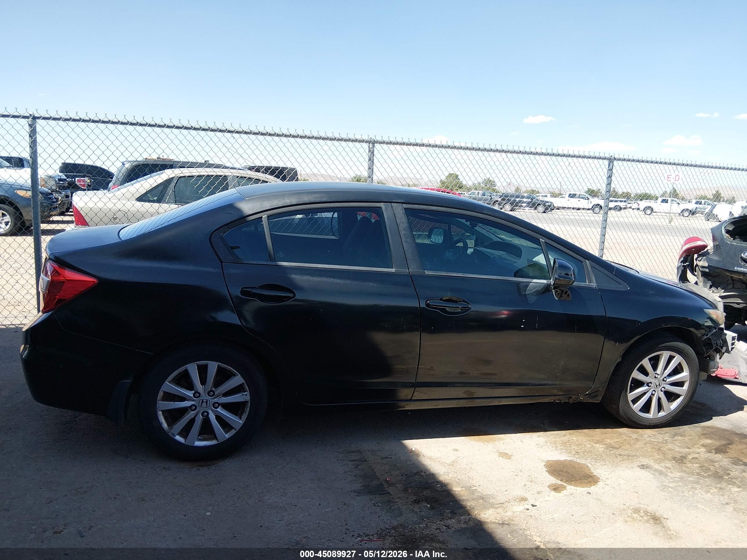2012 Honda Civic Ex Black vin: 19XFB2F88CE353353
