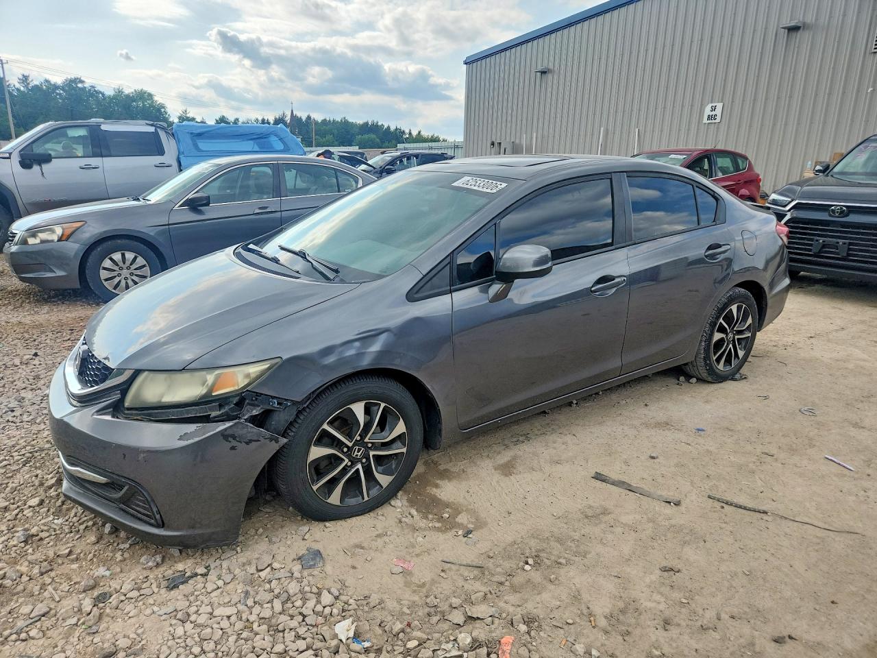 2013 Honda Civic Ex Gray vin: 19XFB2F88DE008129