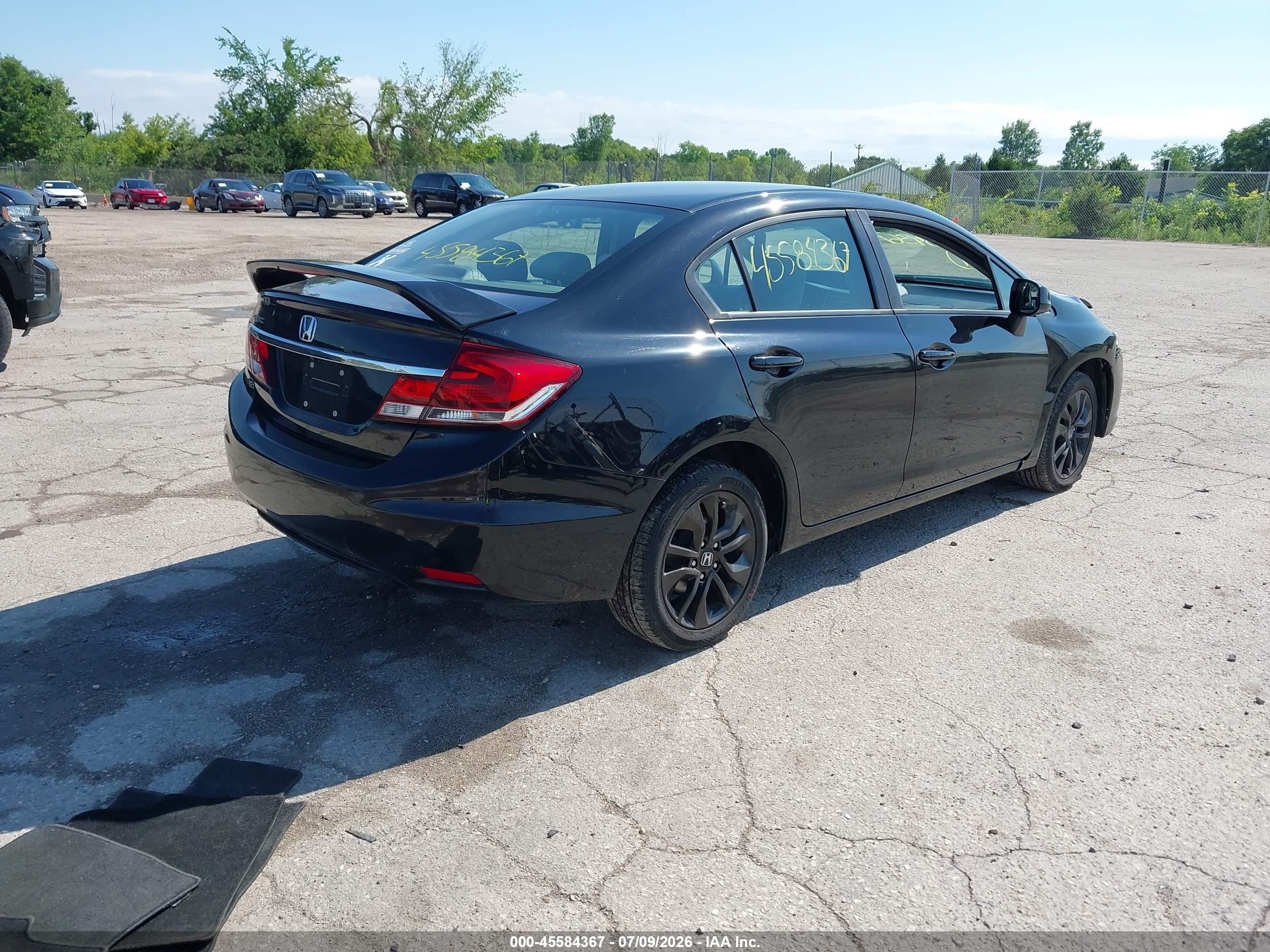 2013 Honda Civic Ex Black vin: 19XFB2F88DE014187