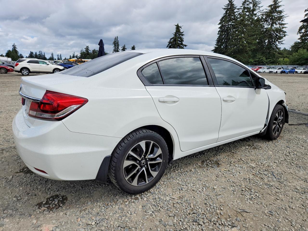 2013 Honda Civic Ex White vin: 19XFB2F88DE038487