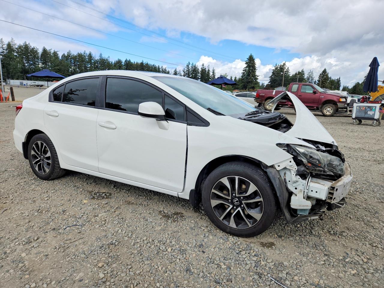 2013 Honda Civic Ex White vin: 19XFB2F88DE038487