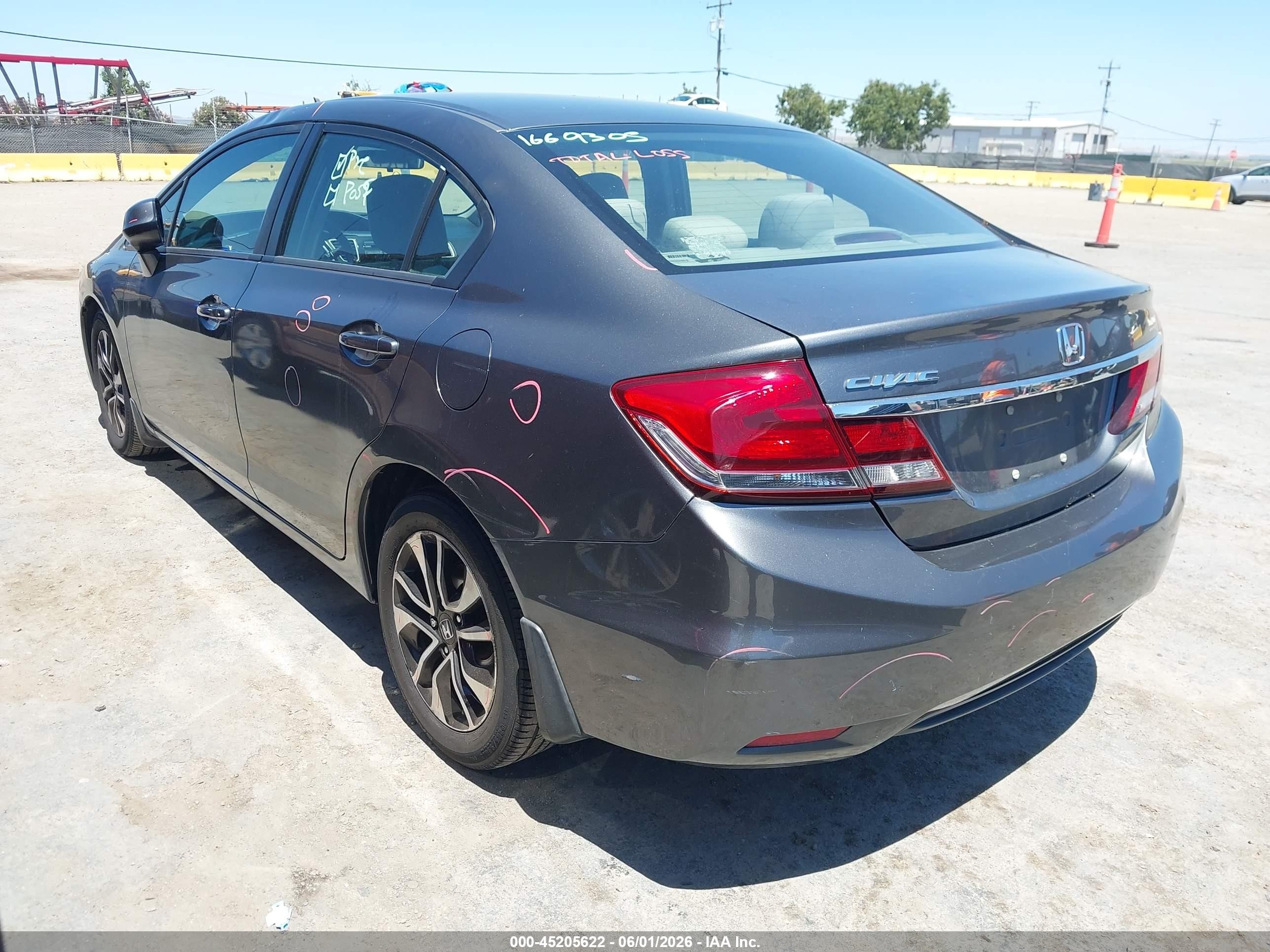 2013 Honda Civic Ex Серый vin: 19XFB2F88DE050848