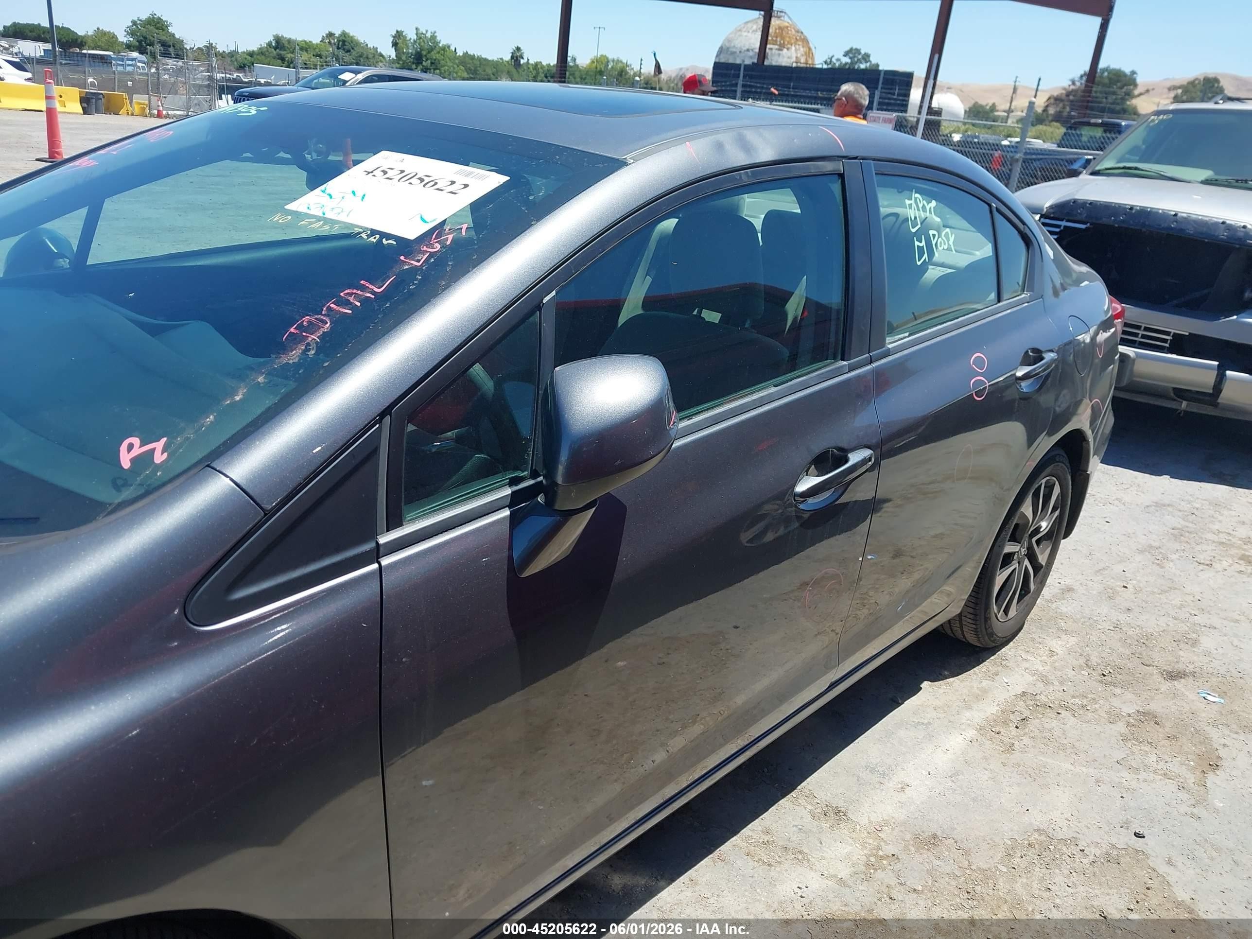 2013 Honda Civic Ex Серый vin: 19XFB2F88DE050848
