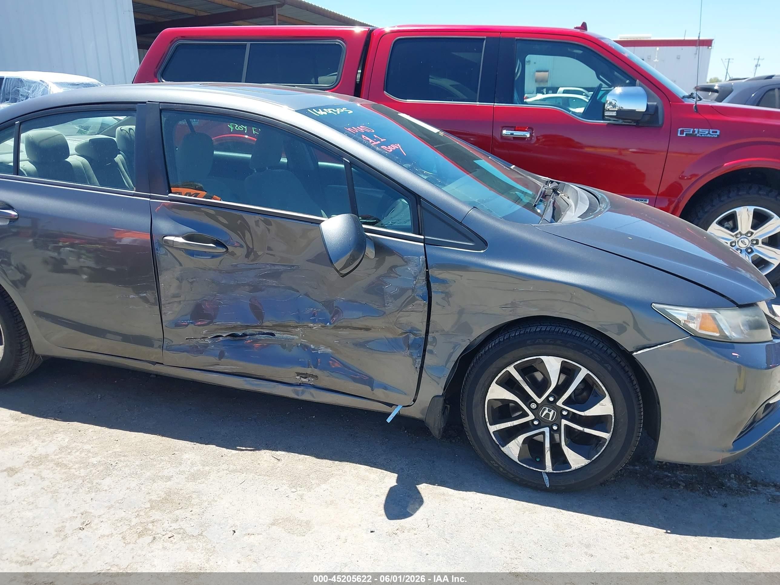 2013 Honda Civic Ex Серый vin: 19XFB2F88DE050848