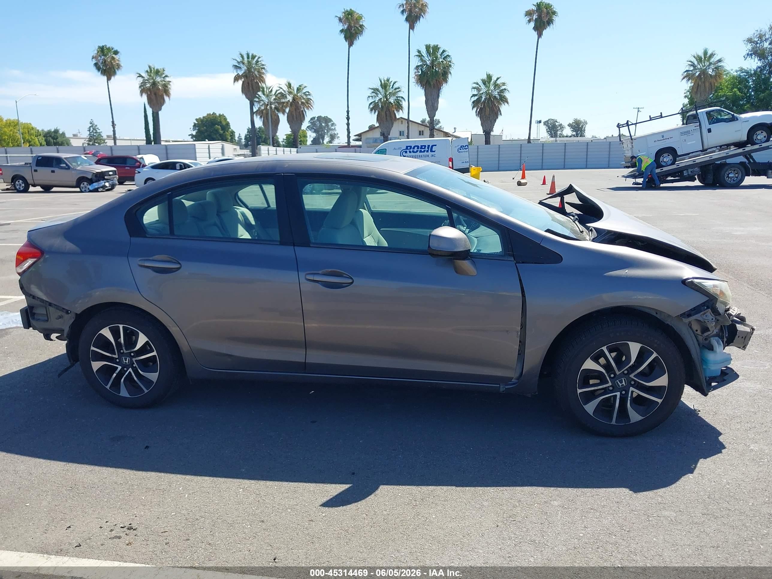 2013 Honda Civic Ex Gray vin: 19XFB2F88DE220626
