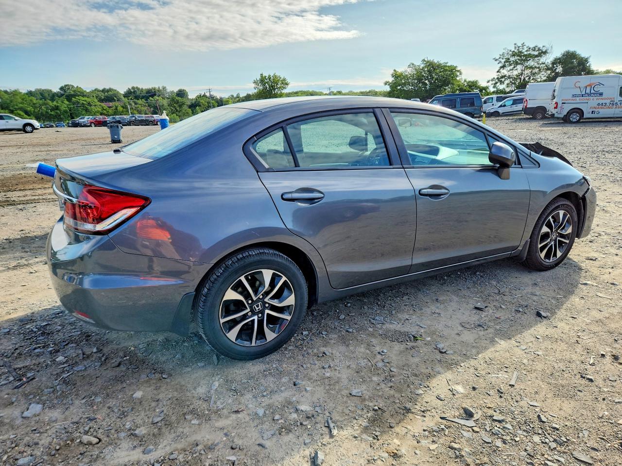 2013 Honda Civic Ex Gray vin: 19XFB2F88DE239662