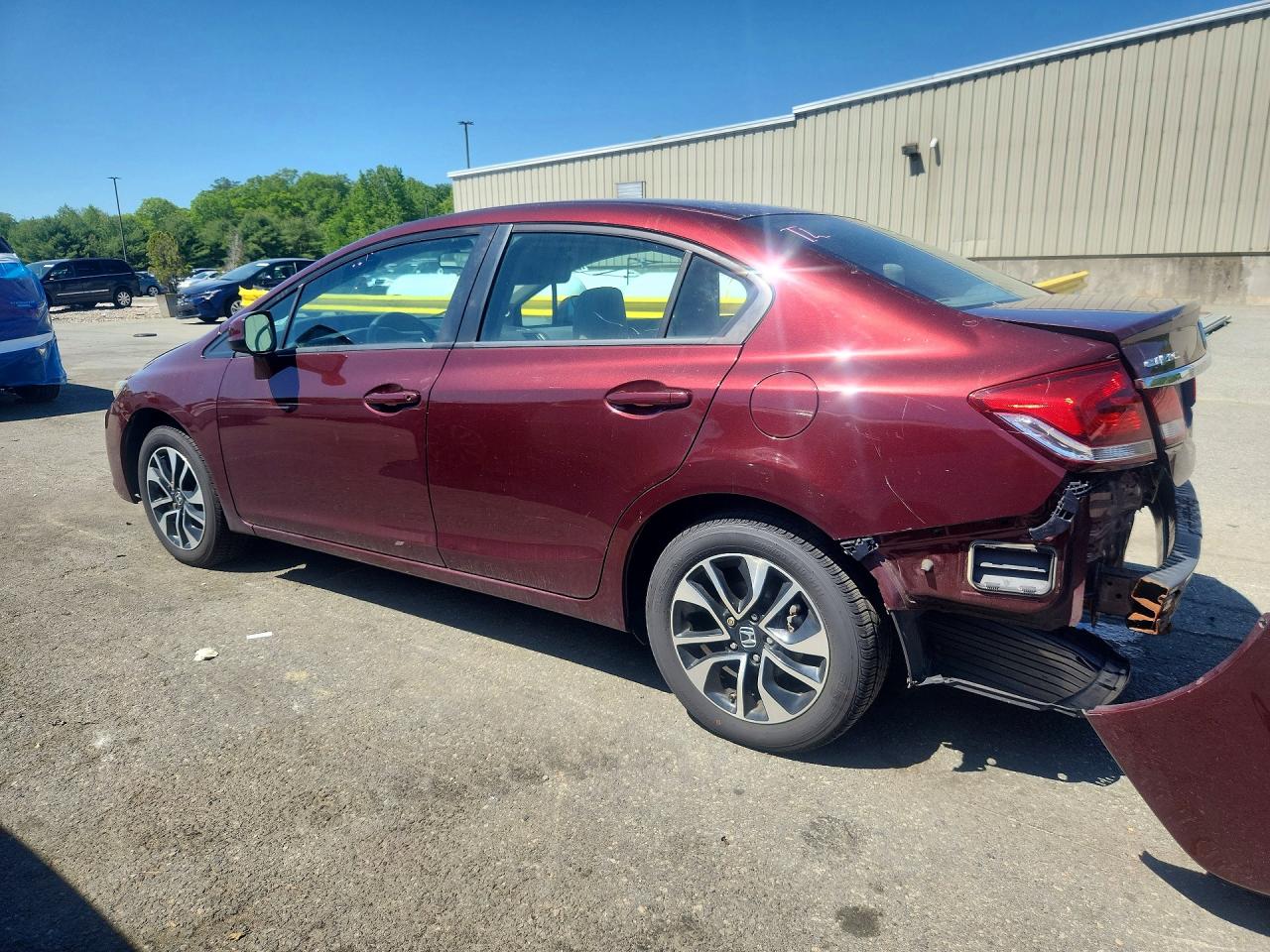2013 Honda Civic Ex Burgundy vin: 19XFB2F88DE254887