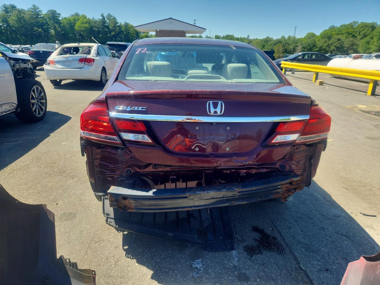 2013 Honda Civic Ex Burgundy vin: 19XFB2F88DE254887