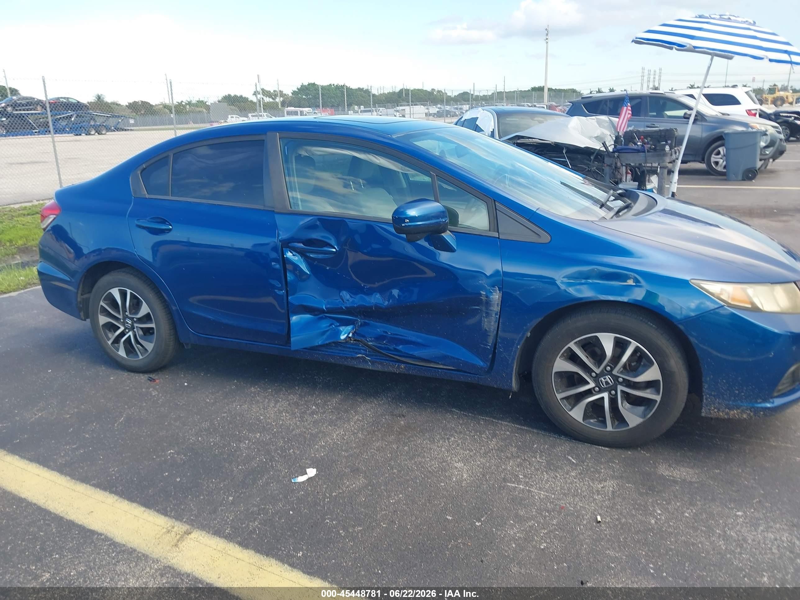 2014 Honda Civic Ex Blue vin: 19XFB2F88EE009041