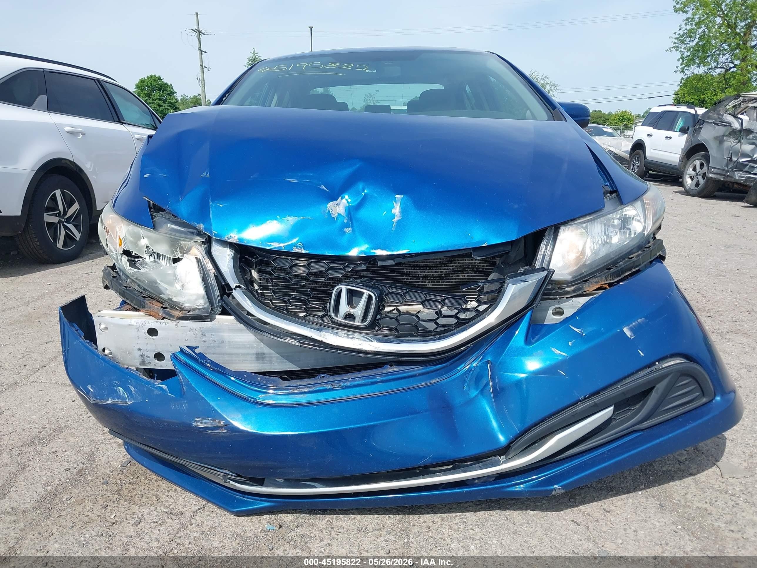 2014 Honda Civic Ex Blue vin: 19XFB2F88EE038944