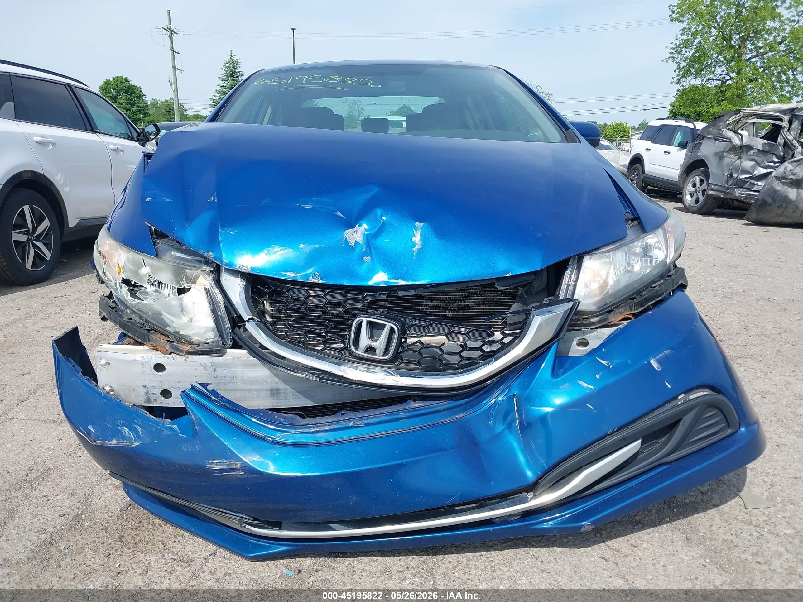 2014 Honda Civic Ex Blue vin: 19XFB2F88EE038944