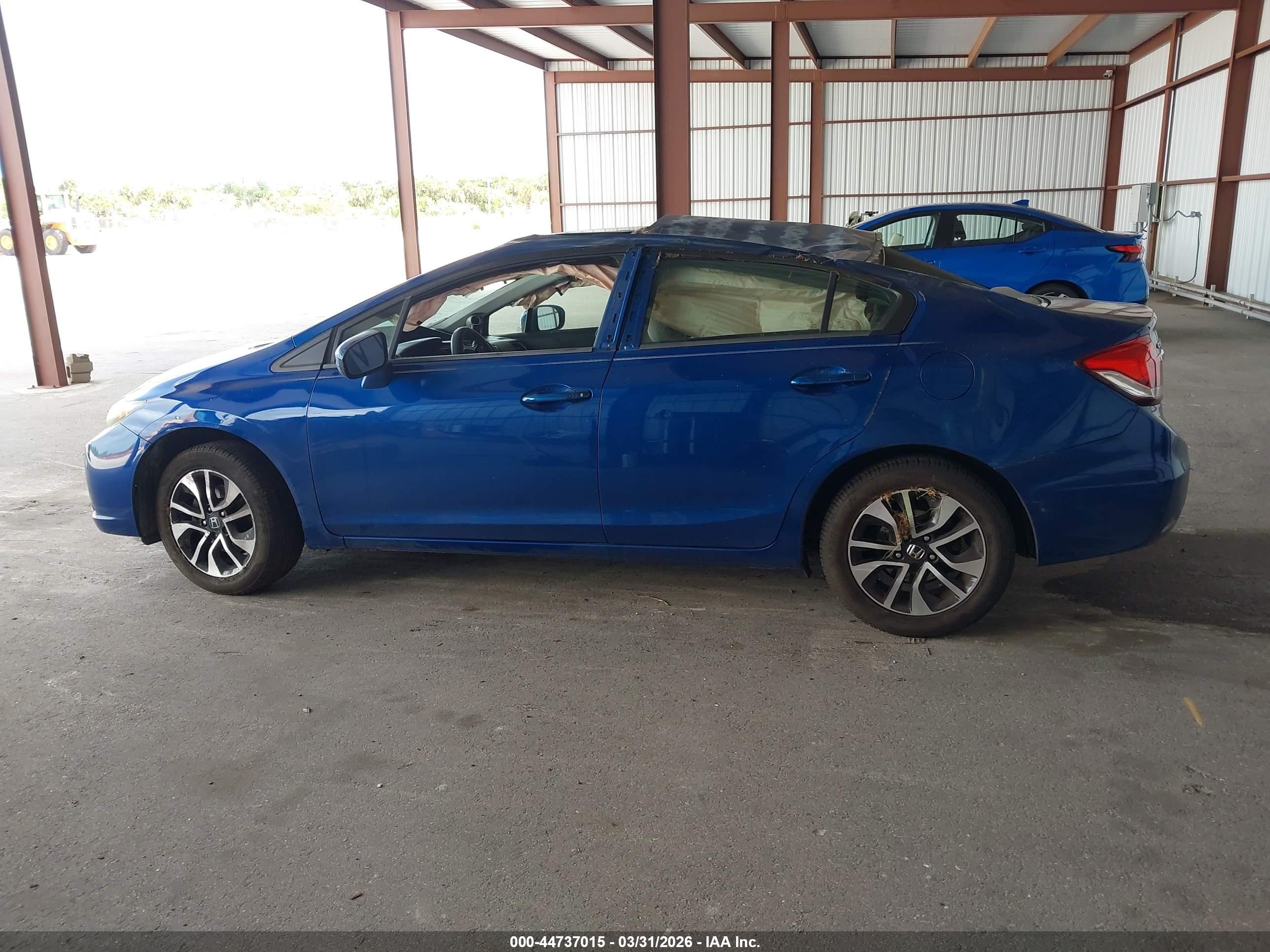 2014 Honda Civic Ex Blue vin: 19XFB2F88EE079803