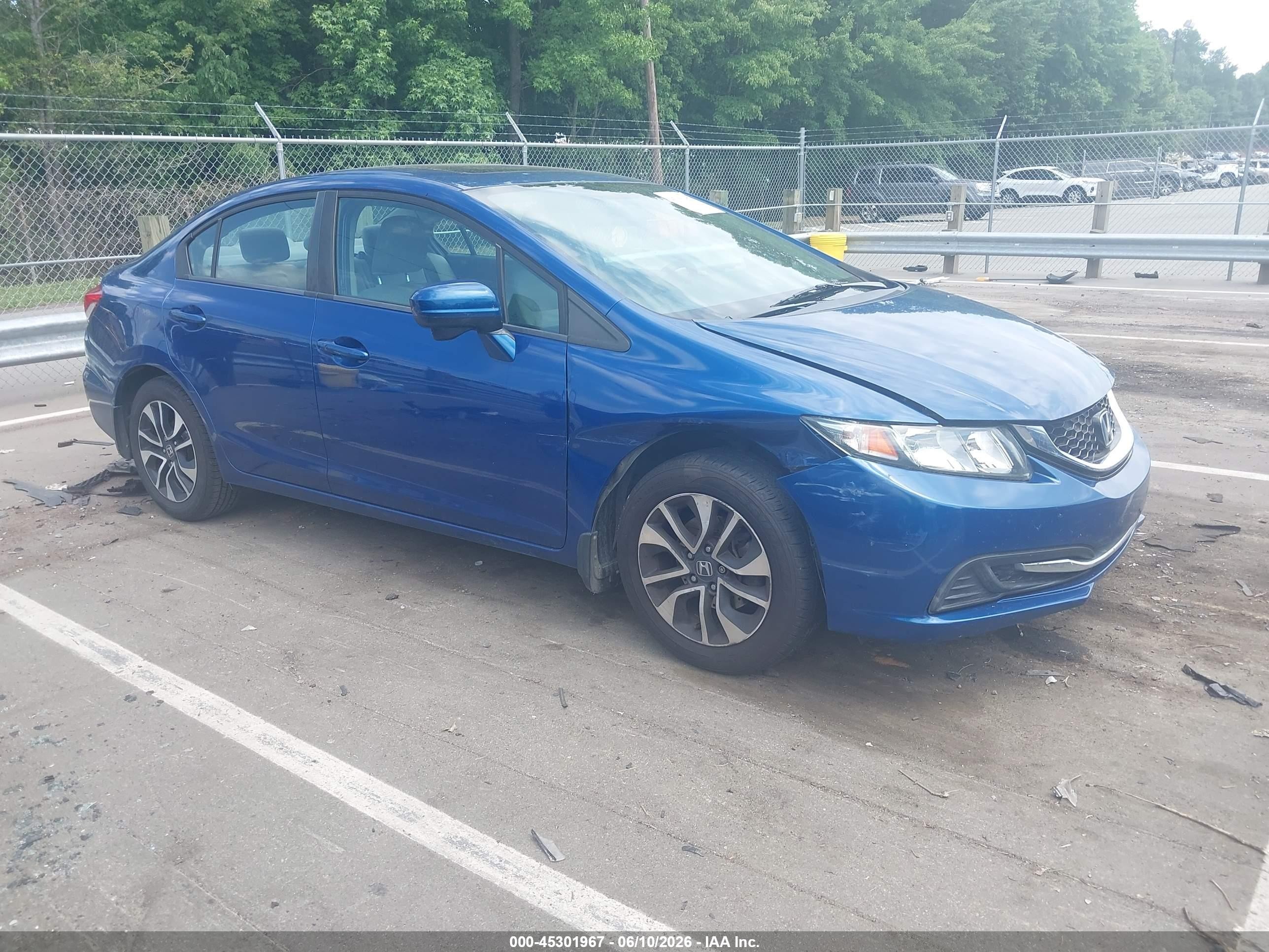 2014 Honda Civic Ex Blue vin: 19XFB2F88EE086525
