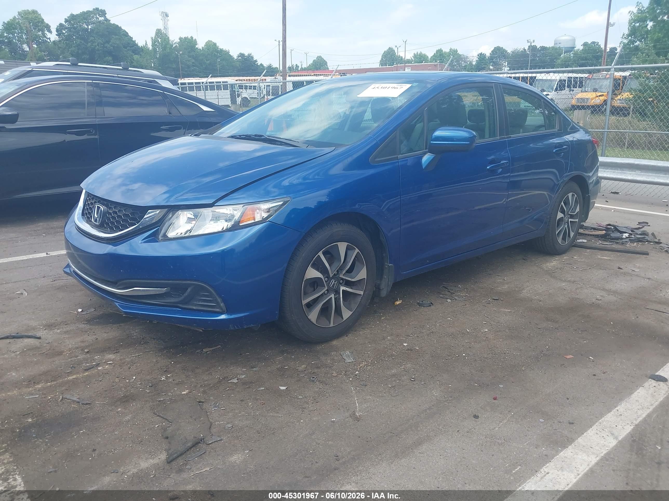 2014 Honda Civic Ex Blue vin: 19XFB2F88EE086525