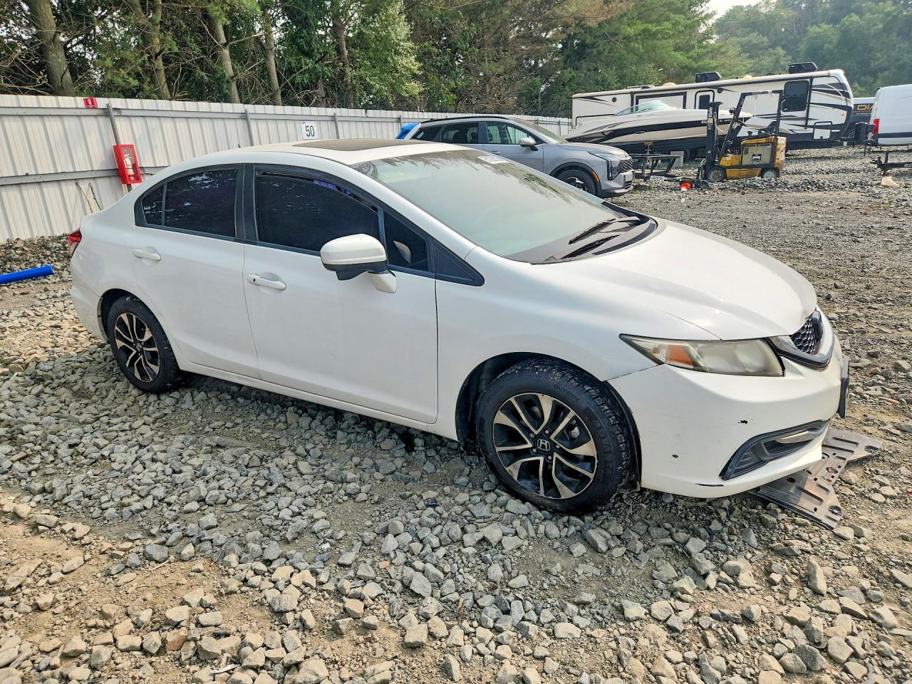 2014 Honda Civic Ex Белый vin: 19XFB2F88EE227349